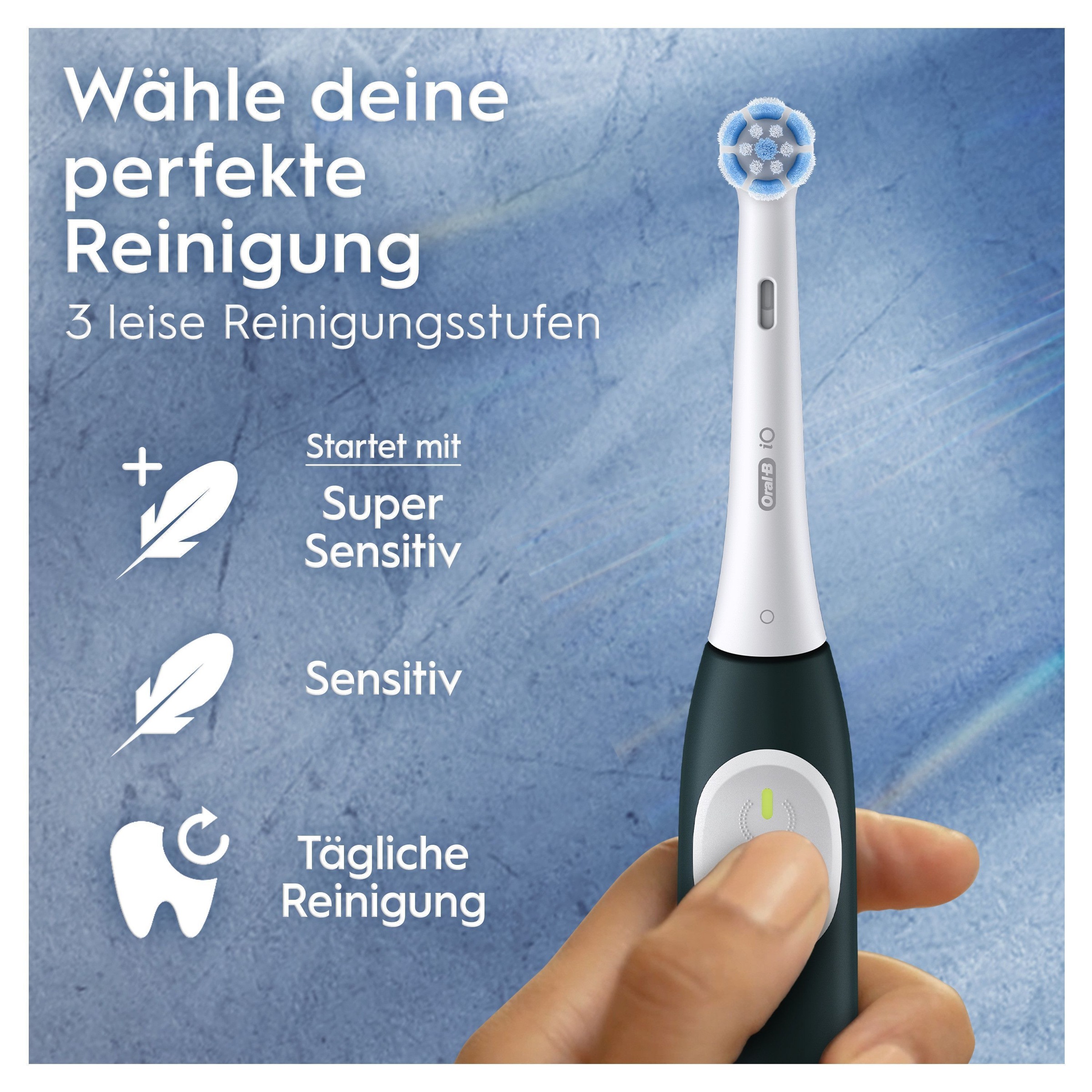 Oral-B Elektrische Zahnbürste »iO Series 2«, 1 St. Aufsteckbürsten, für die sanfte Reinigung, Reise-Etui, Aufsteckbürstenhalter