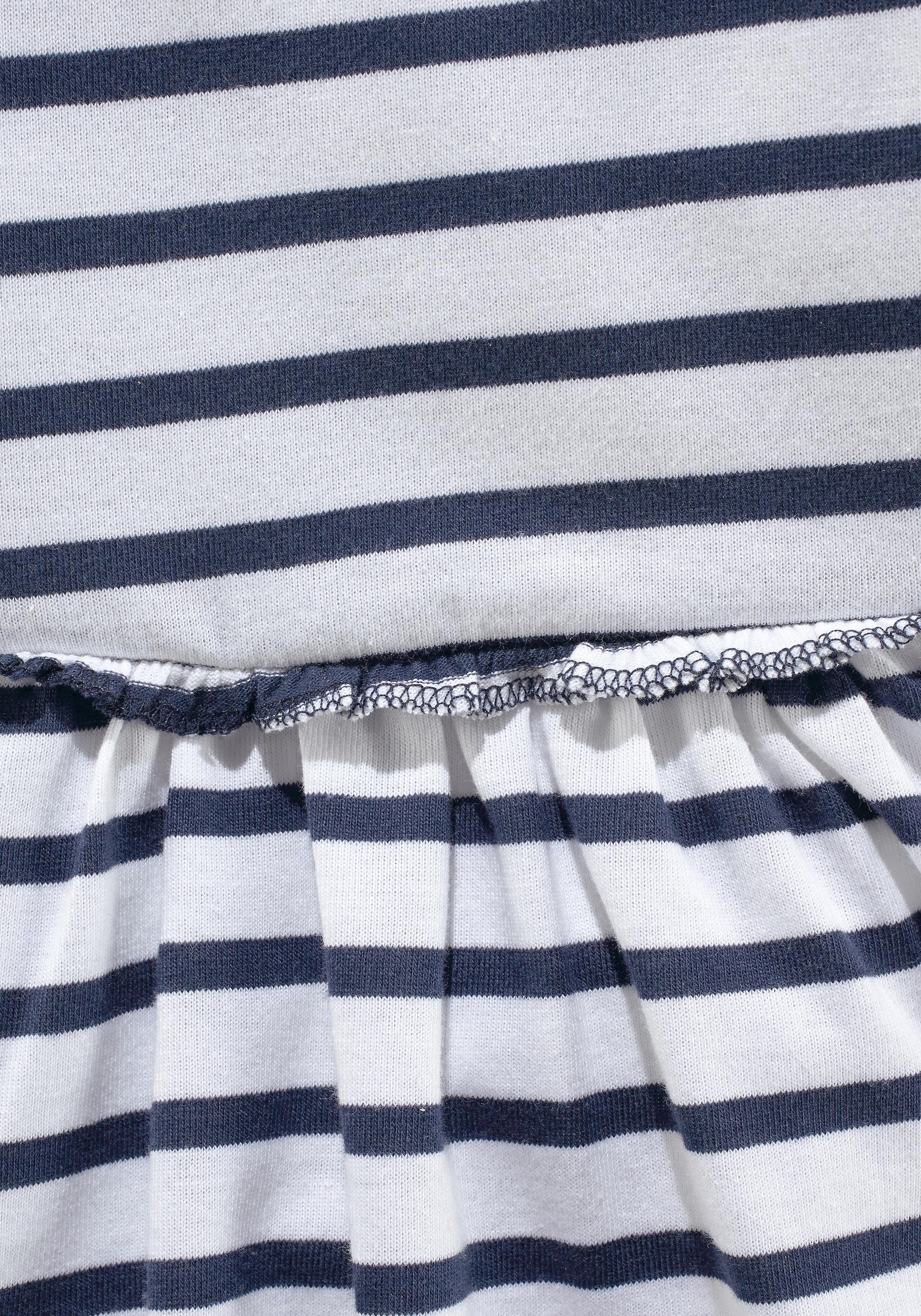 KIDSWORLD Jerseykleid »für kleine Mädchen«, (Packung, 2 tlg.), mit Streifen und Punkten