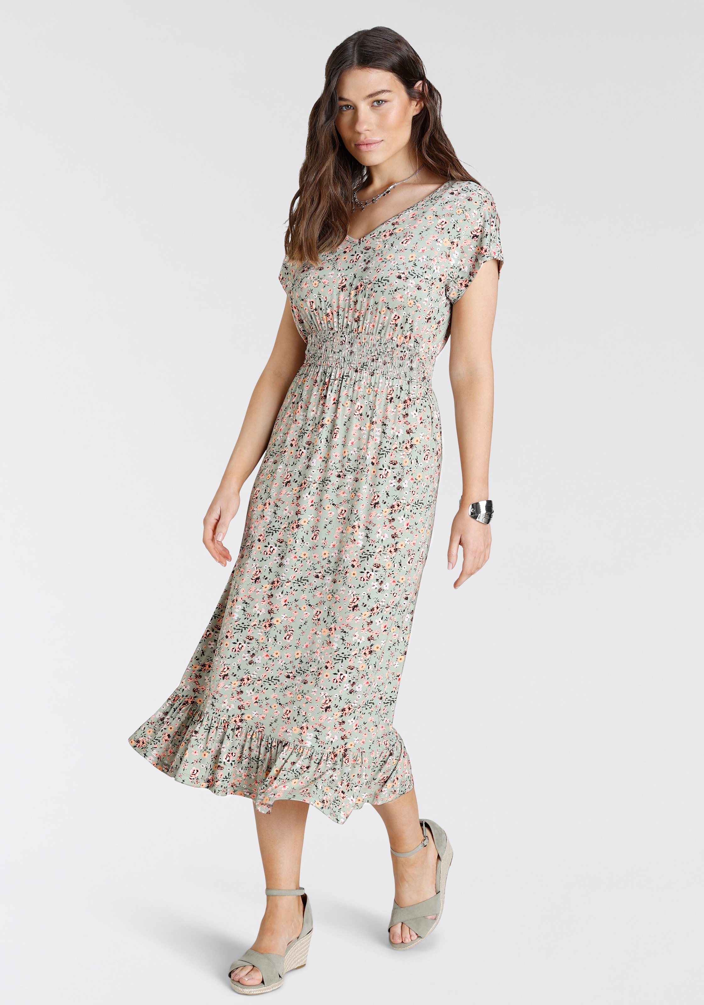 Laura Scott Midikleid, mit Smok - NEUE DRUCKE kaufen