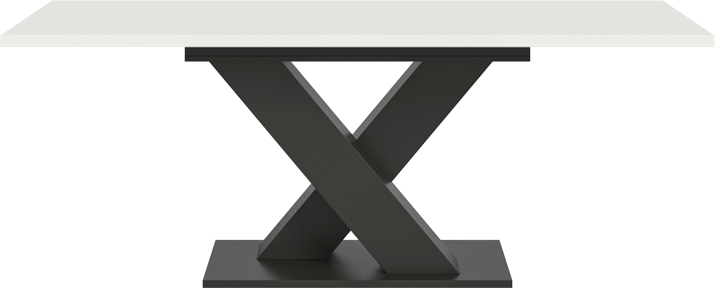 INOSIGN Esstisch »Motus, ausziehbar 150 -190 cm, inklusive 40 cm Einlegeplatte«, (Set, 1 St.), X-Gestell mit Bodenplatte, Tisch, Küchentisch, Esszimmer, Küche
