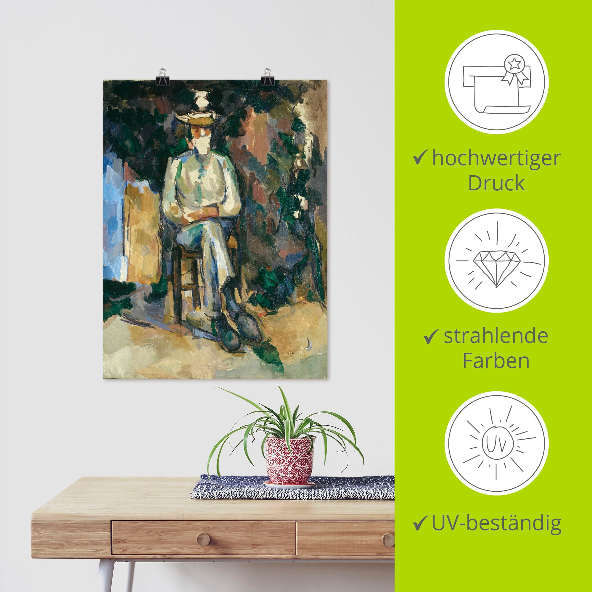 Artland Kunstdruck »Der Gärtner Vallie. 1906«, Bilder von Männern, (1 St.), als Alubild, Leinwandbild, Wandaufkleber oder Poster in versch. Grössen