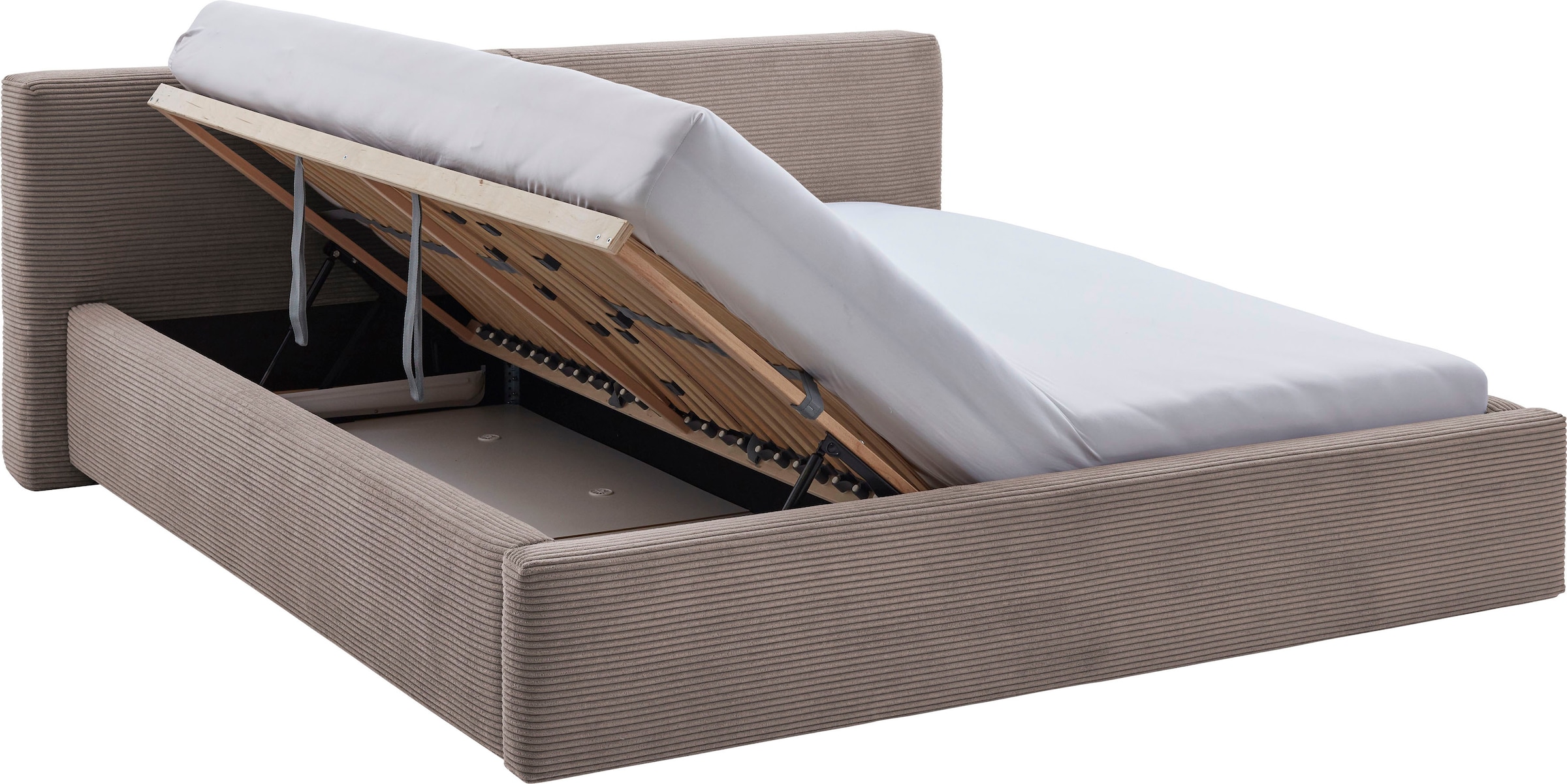 meise.möbel Polsterbett »Cube wahlweise mit Matratze und Bettkasten«, extra flaches Kopfteil, erhältlich in den Breiten 140cm, 160cm & 180cm