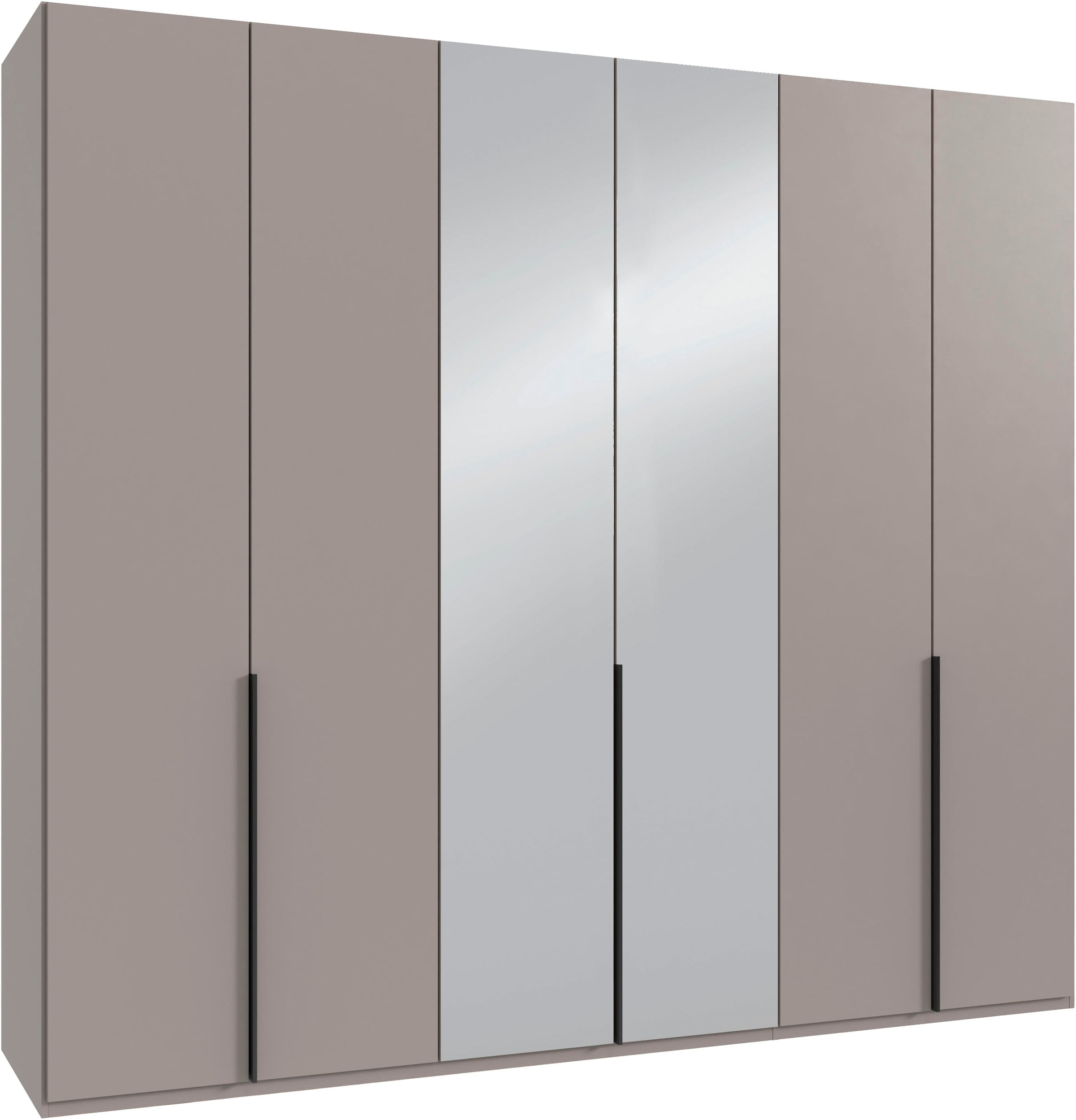 Wimex Kleiderschrank »Mugano,in 5 Breiten,2 Höhen,2 Tiefen, viele Farben, Made in Germany« in Basic oder Premium Ausstattung, mit langen Griffen aus Metall, mit oder ohne Spiegel