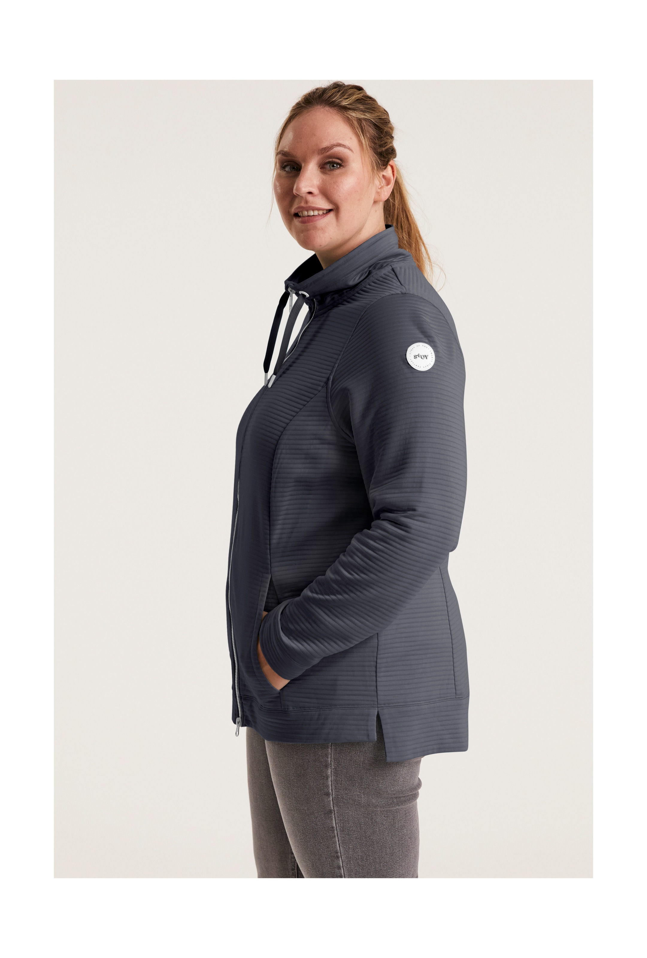 STOY Strickjacke »STS 13 WMN FLX JCKT«, Leichte Powerstretchjacke mit 4-Wege-Stretch und Kinnschutz