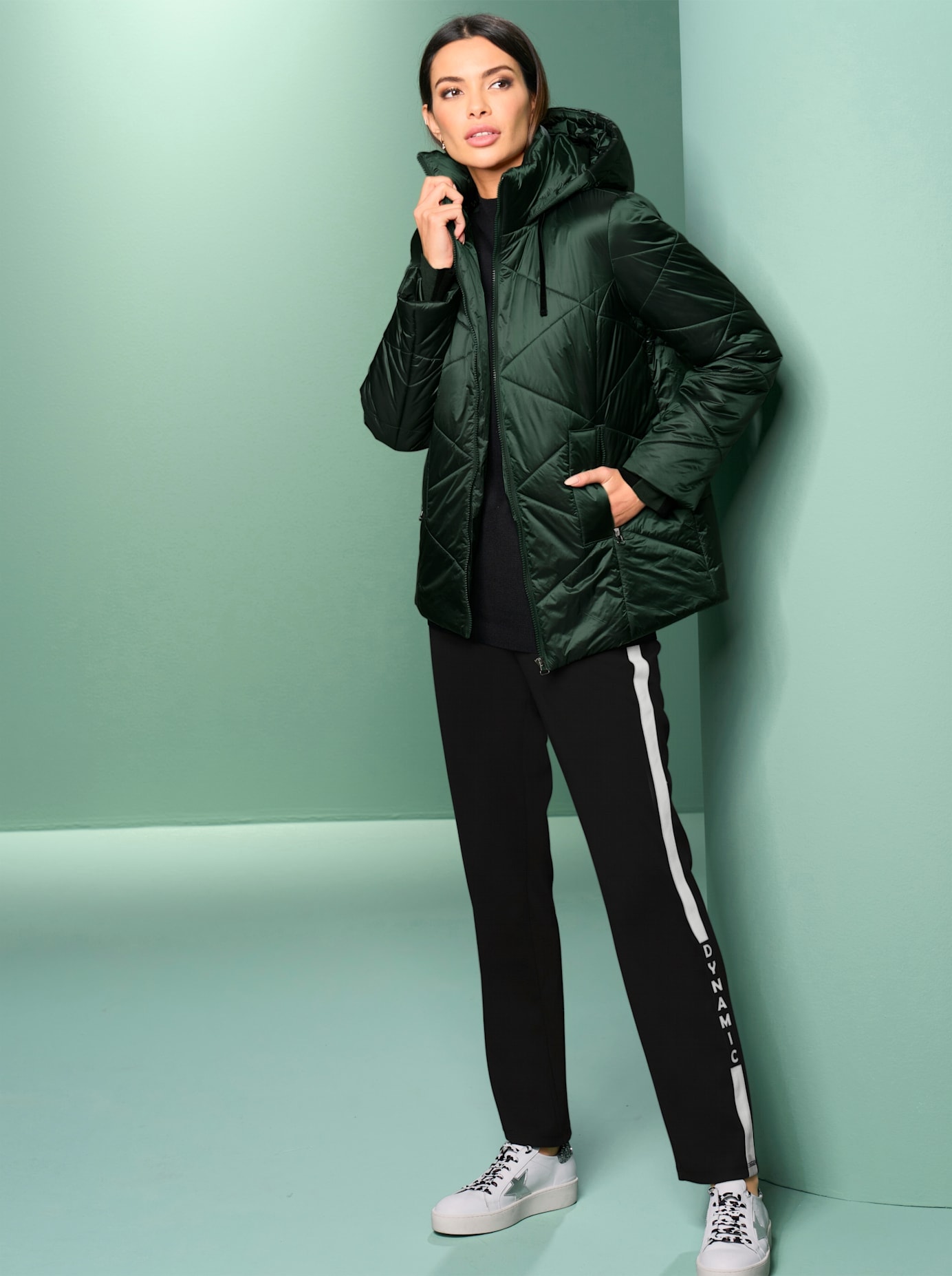 heine Steppjacke, mit Kapuze