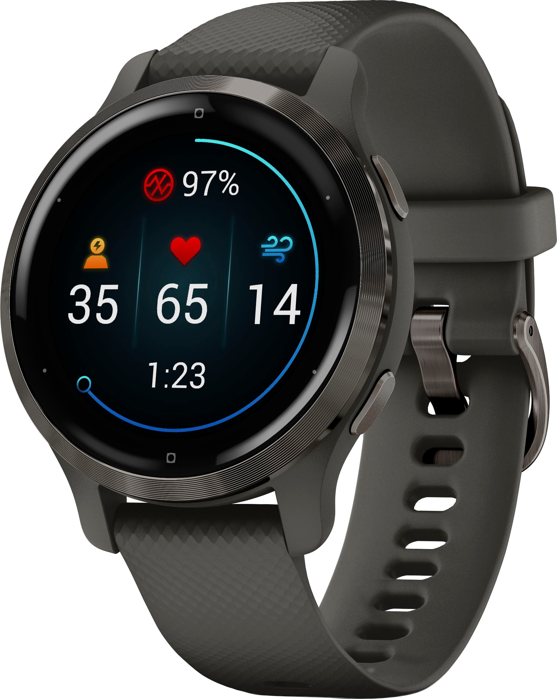 Garmin Smartwatch »Venu 2S«, (2,8 cm / 1,1 Zoll), 8 GB, 25 vorinstallierten Sport-Apps
