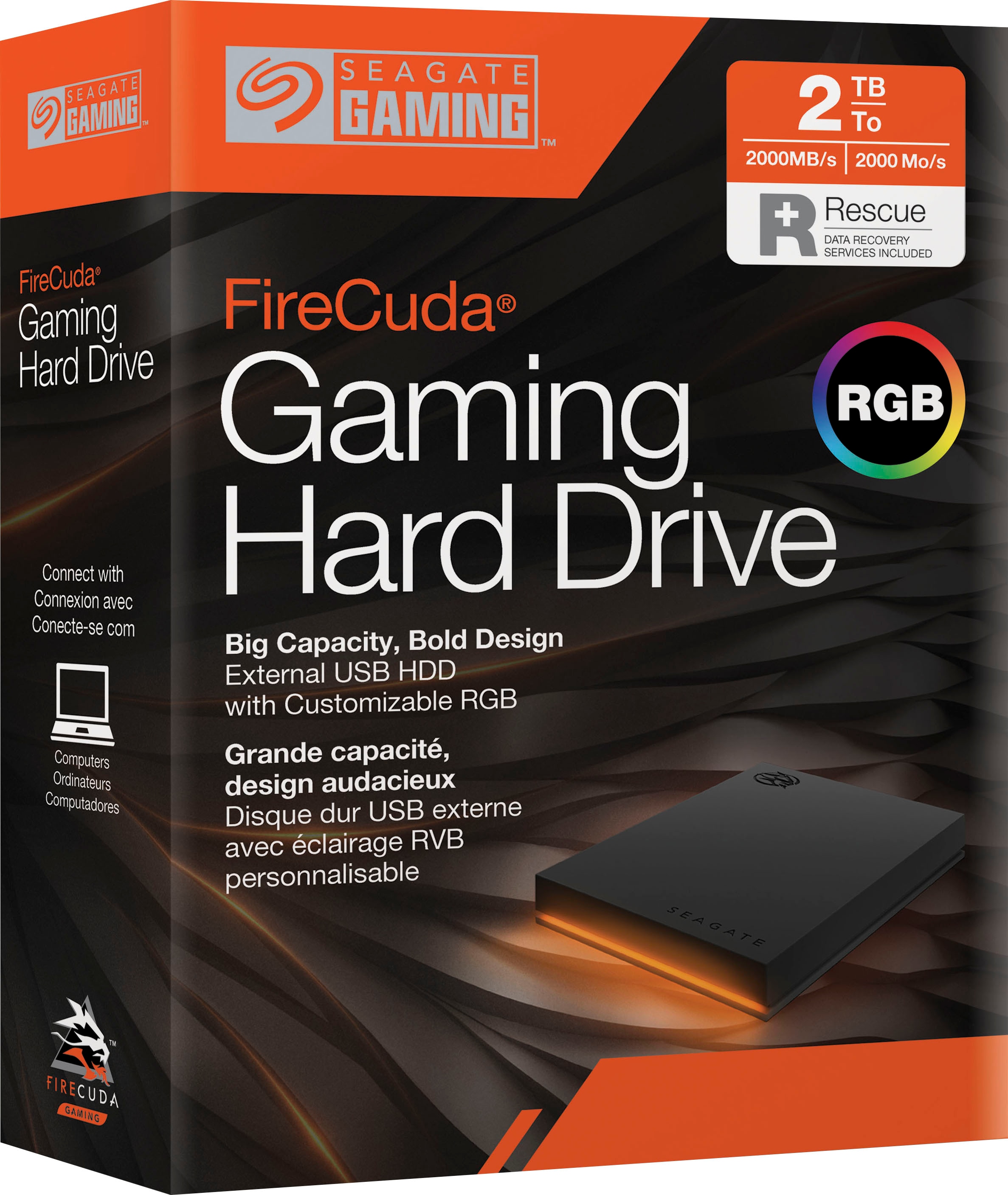 Seagate externe HDD-Festplatte »FireCuda Gaming HDD«, Anschluss USB