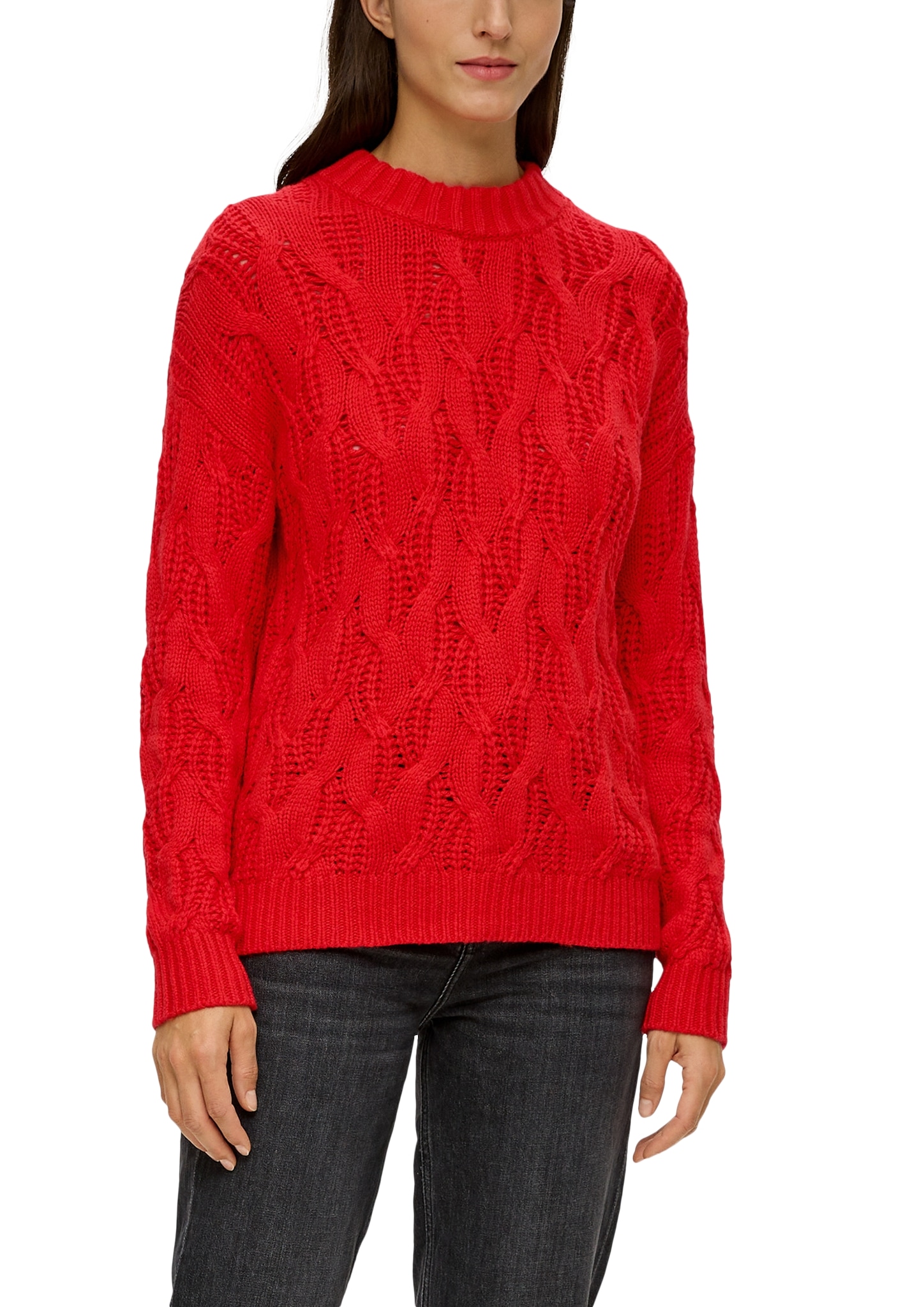 s.Oliver Strickpullover, mit Zopfmuster