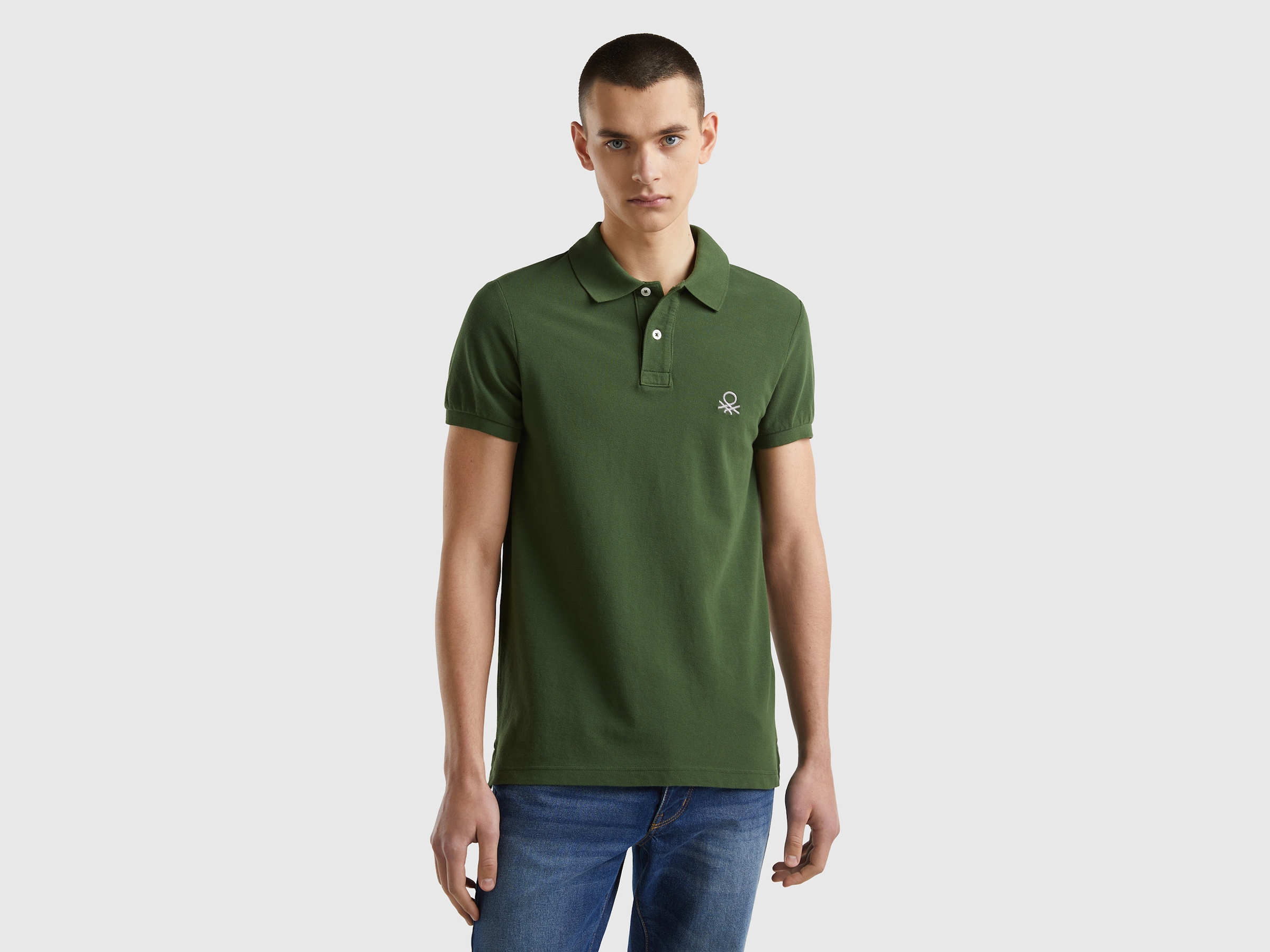 United Colors of Benetton Poloshirt, mit grossem Label-Badge