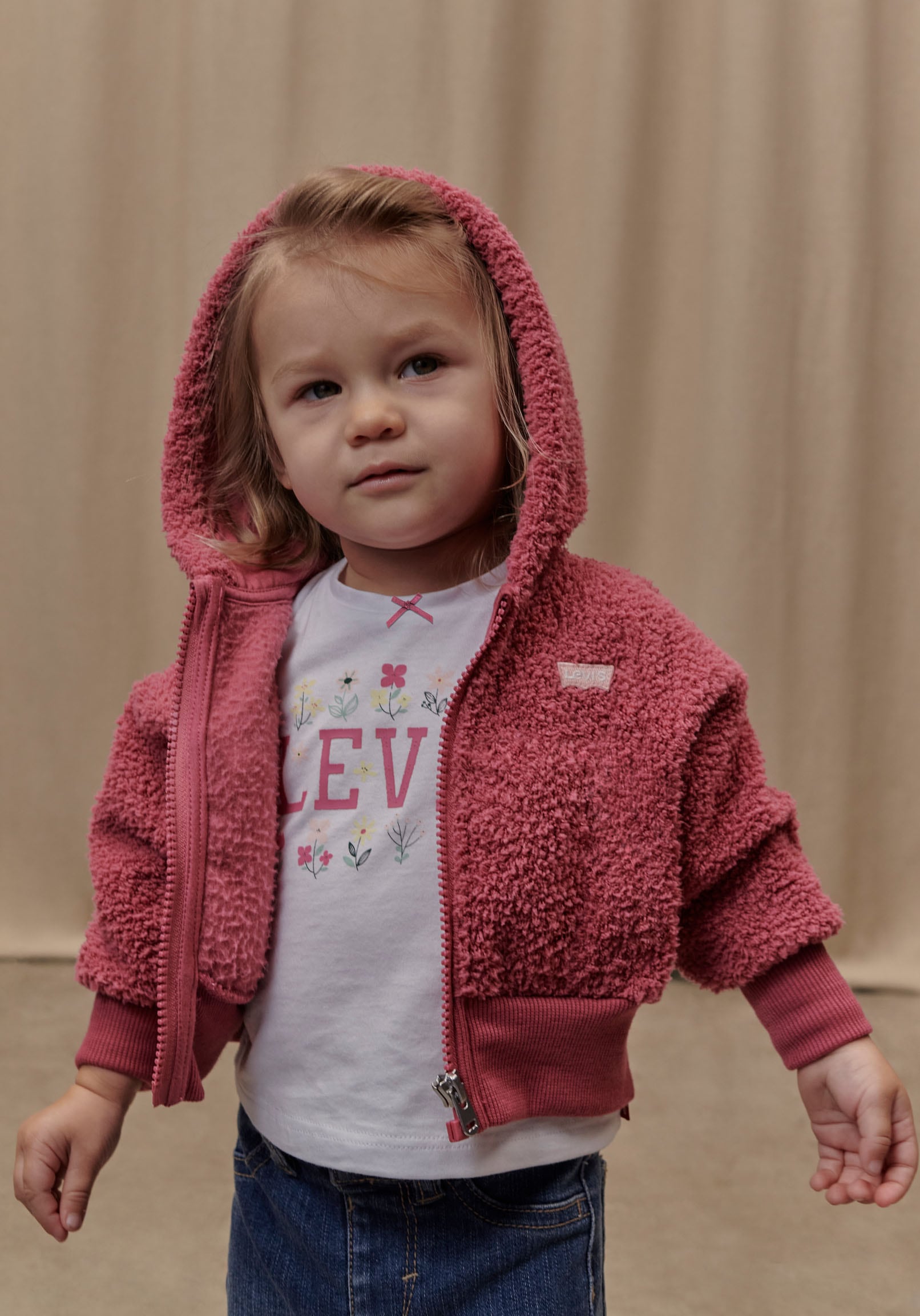 Levi's® Kids Shirt, Hose & Jäckchen »LVG 3PC ZIP HOODIE & WIDE LEG«, for GIRLS