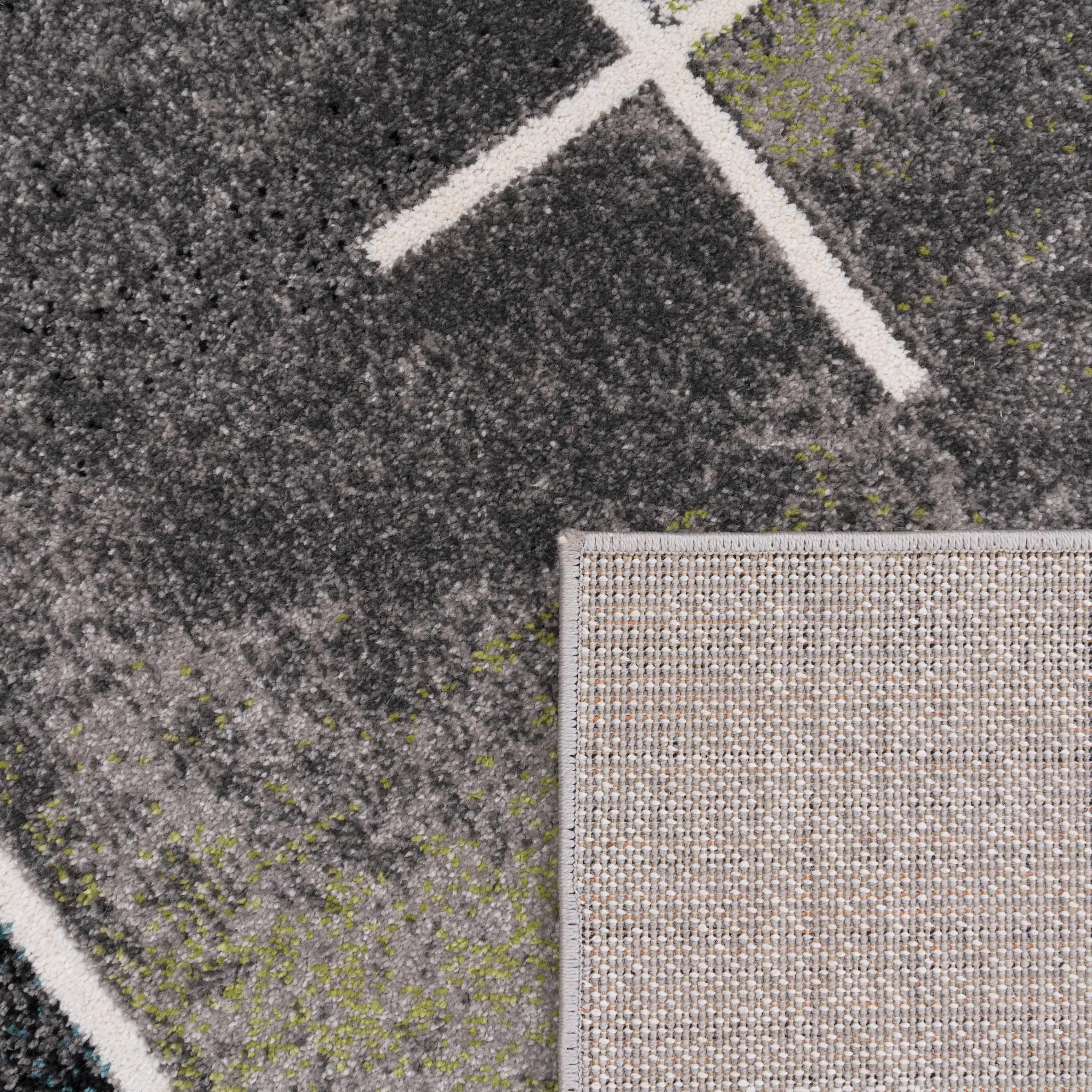 Paco Home Teppich »ECE 936«, rechteckig, 14 mm Höhe, Kurzflor, modernes Design, geometrisches Muster