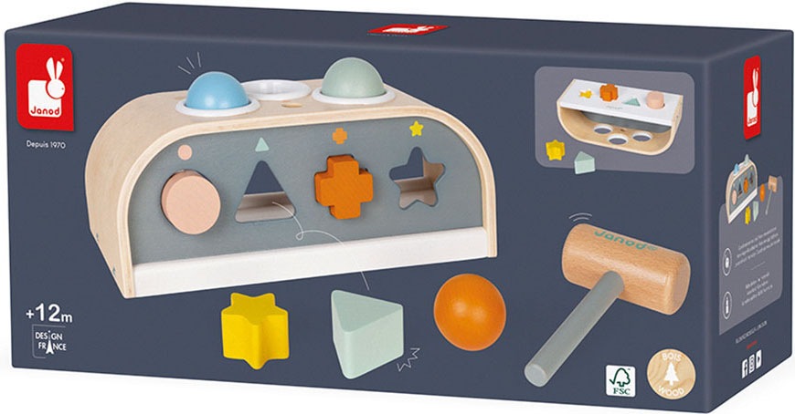 Janod Lernspielzeug »Sweet Cocoon -Schlag- & Sortierspiel TapTap«