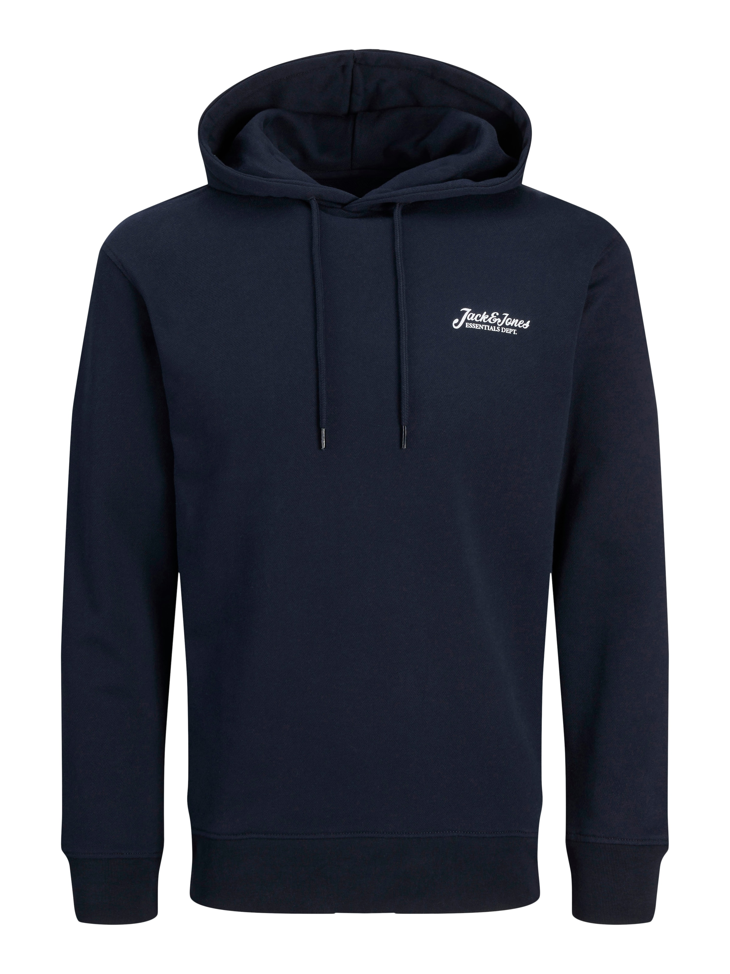 Jack & Jones Kapuzensweatshirt »JJBEAU – Sweater mit Logodruck, Slim Fit und Baumwolle«, unifarben, modisch, slim fit, angeraute Sweatware, Kapuze