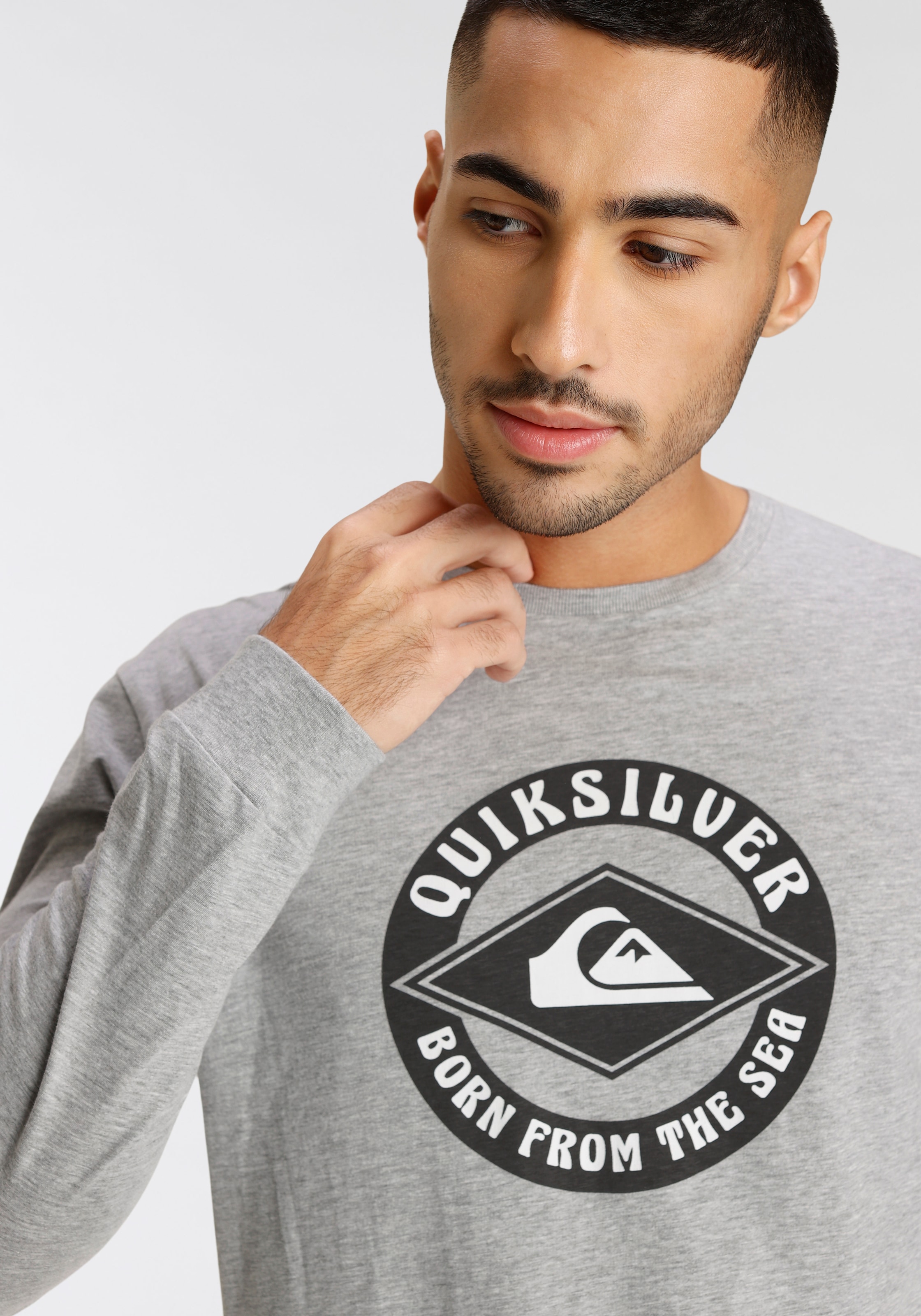 Quiksilver Langarmshirt »Herren Jelmoli-Versand mit kaufen (Packung, 2 Doppelpack tlg.) online Logodruck«, 