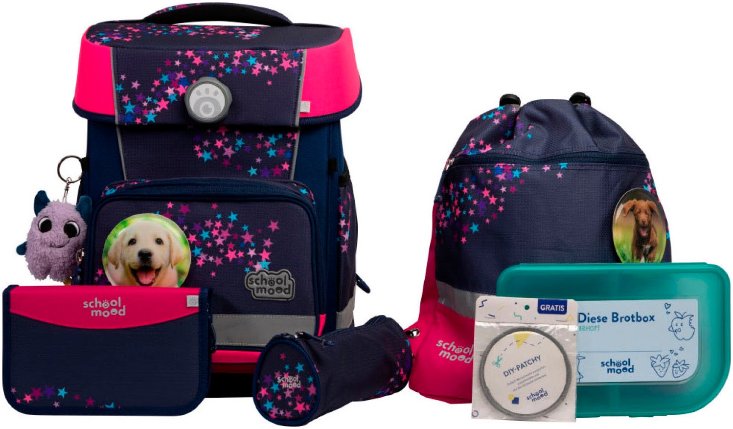 SCHOOL-MOOD Schulranzen "Champion Maxx Pro" retroreflektierende Flächen