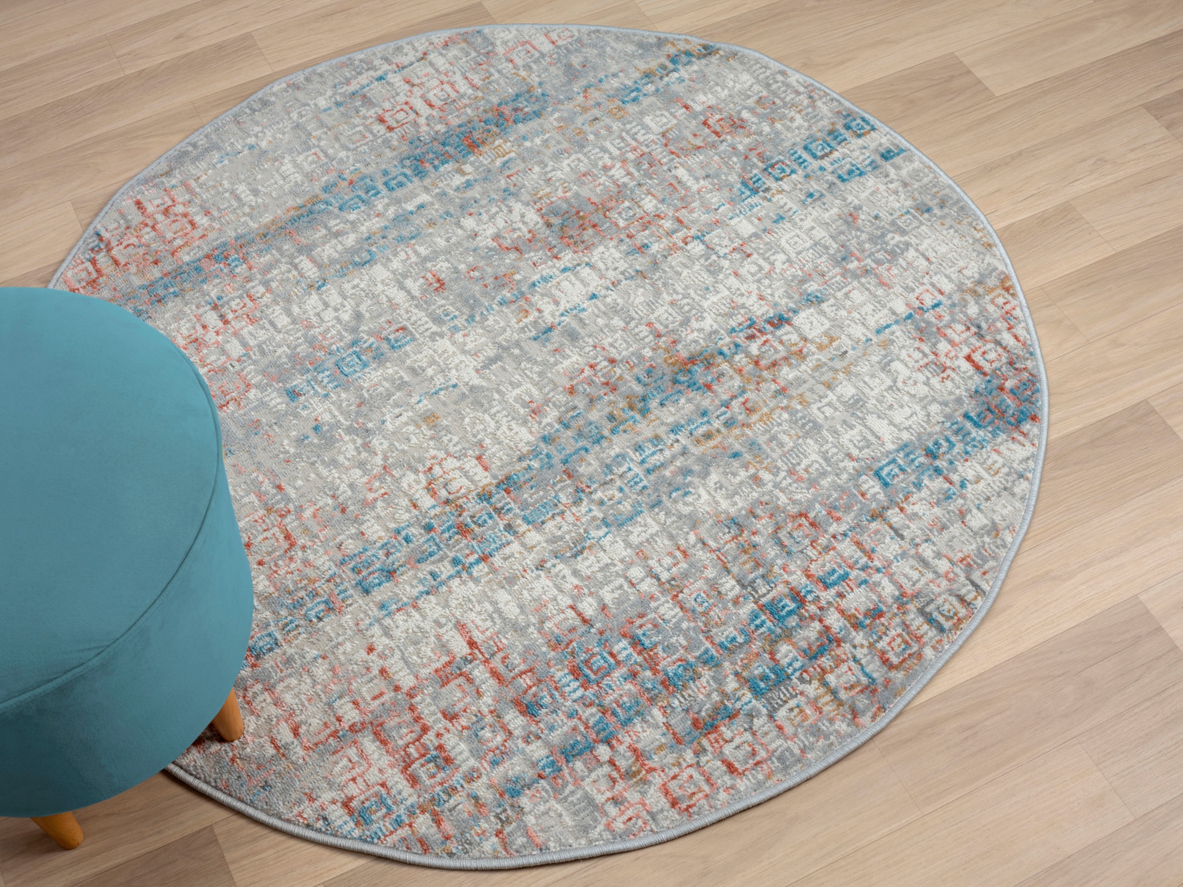 Myflair Möbel & Accessoires Teppich »My Look«, rund, Kurzflor, Ethno-Design, besonders weich durch Microfaser