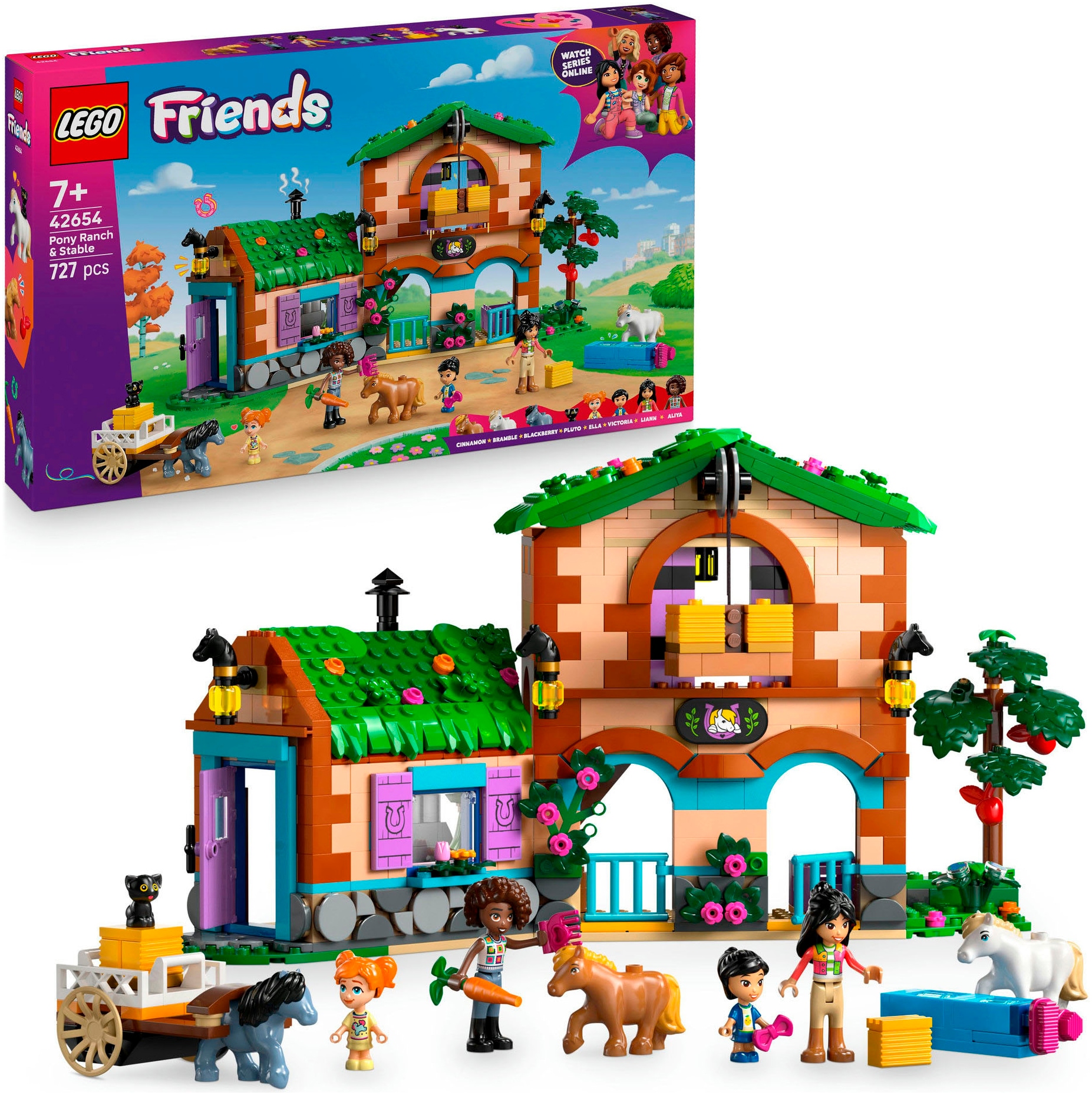 LEGO Konstruktionsspielsteine "Ponyhof & Stall (42654), LEGO Friends" Made in Europe