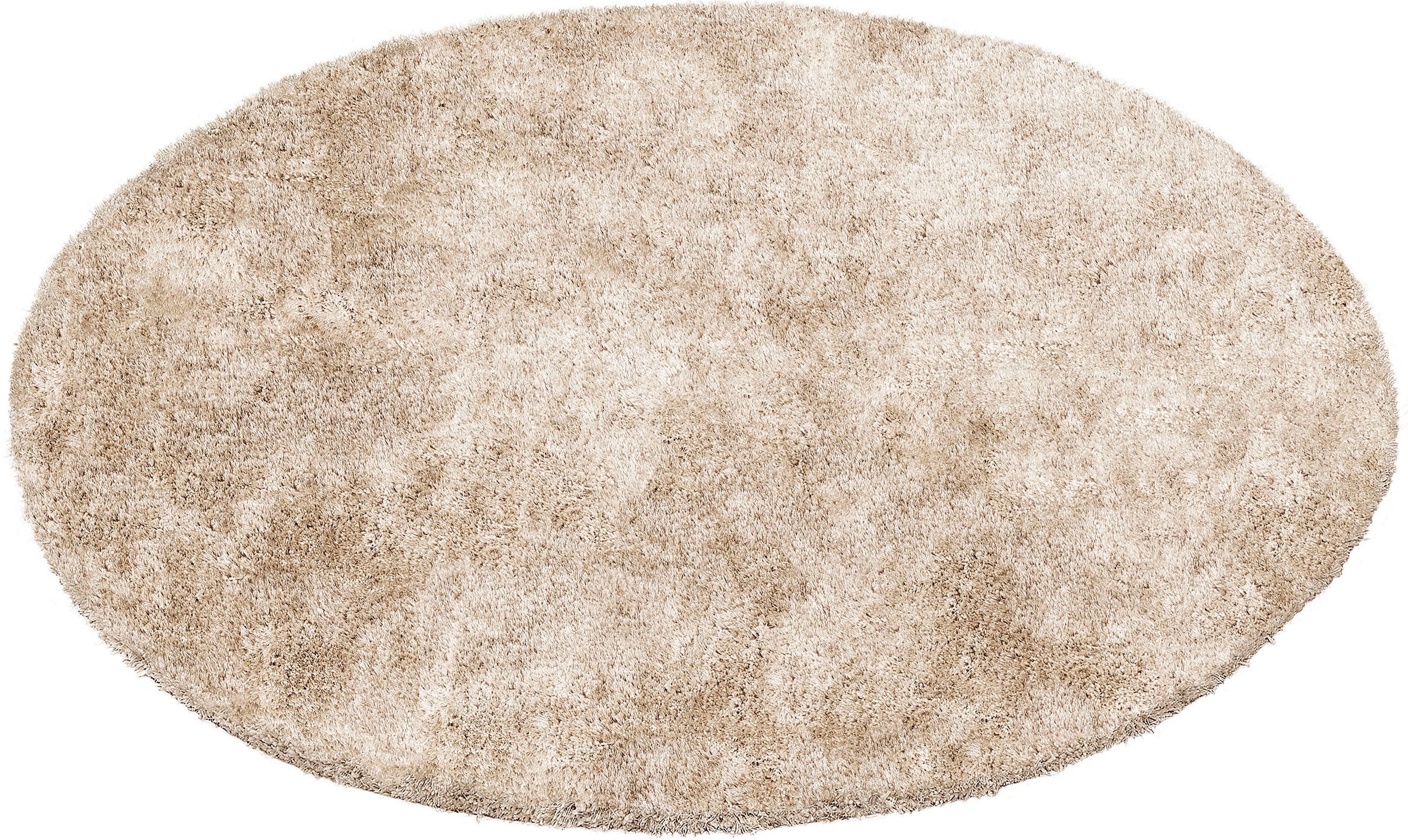 Bruno Banani Hochflor-Teppich »Dana Teppich, Kundenliebling«, rund, 30 mm Höhe, unifarben, Mikrofaser Teppiche, Wohnzimmer, Schlafzimmer, Esszimmer