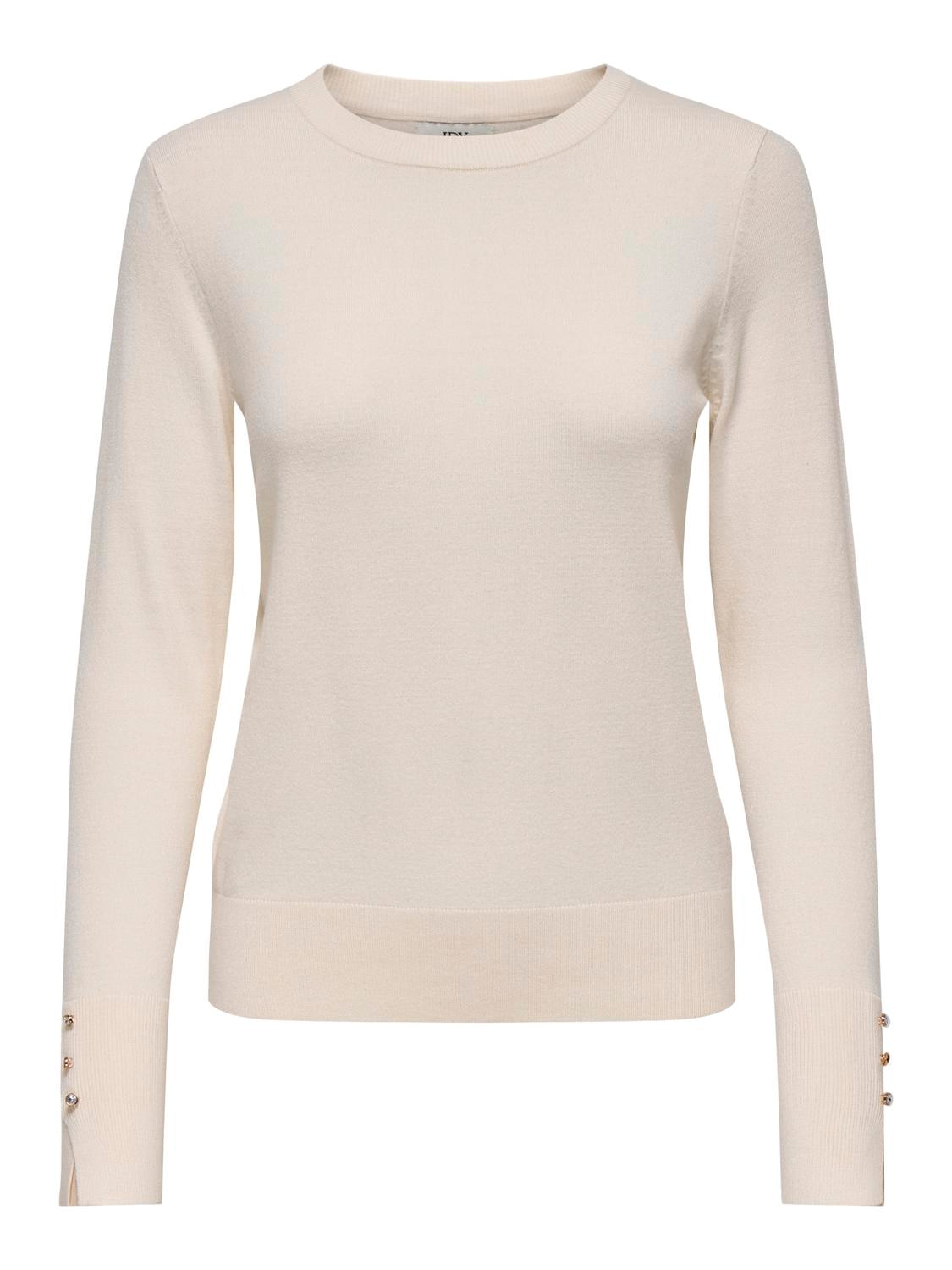 JDY Rundhalspullover »JDYMALOU L/S ON BUTTON PULLOVER KNT NOOS«