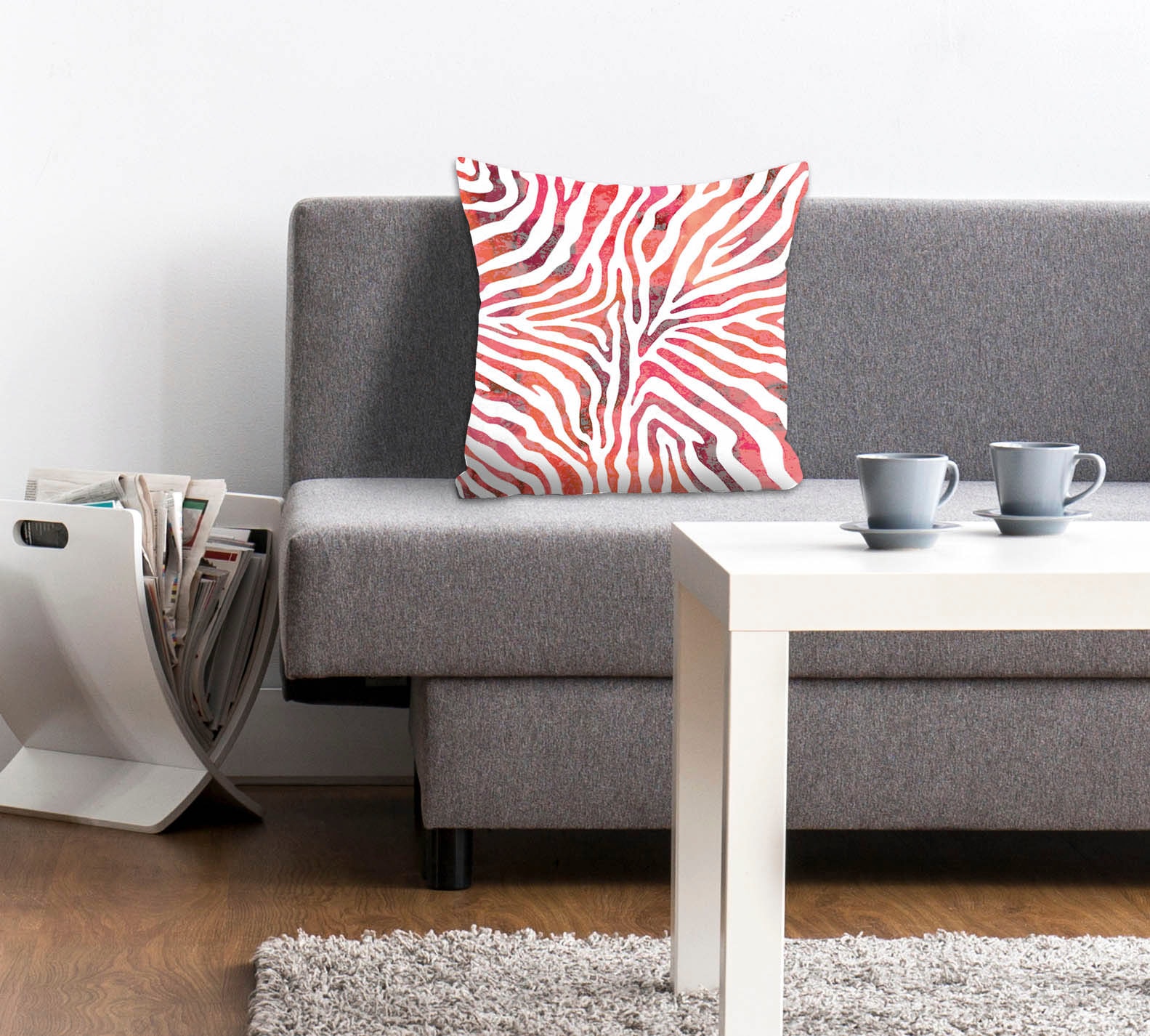 queence Dekokissen »Rene«, Kissenhülle,Animalprint,Zebra-Design,Streifenmuster,Schwarz,Weiss,Wild
