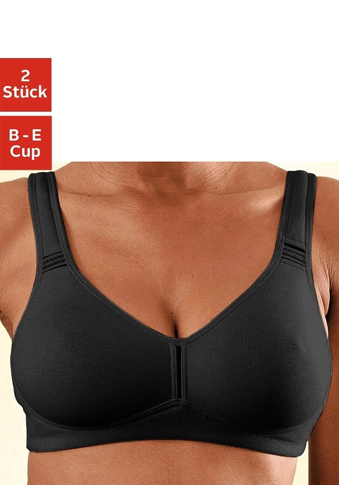petite fleur T-Shirt-BH Packung, 2 Stück, ohne Bügel aus Baumwolle