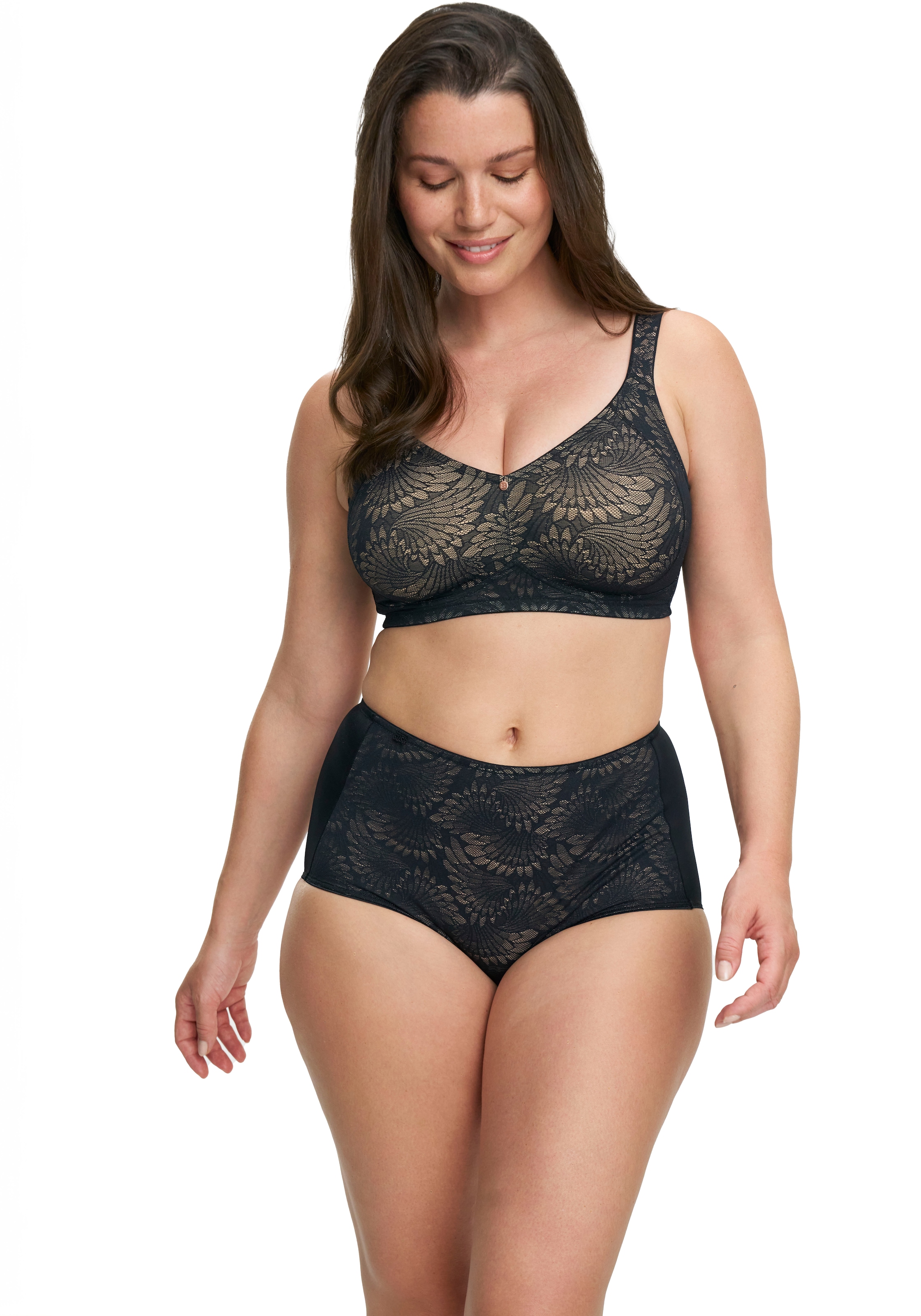 Susa Bügelloser BH »Sevilla«, florale Spitze, vorgeformte Cups, blickdicht, Microfaser, nahtlos