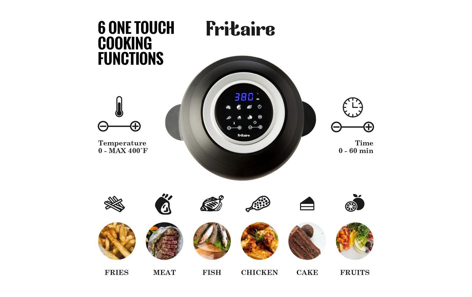 Heissluftfritteuse »Fritaire Schwarz«, 1500 W