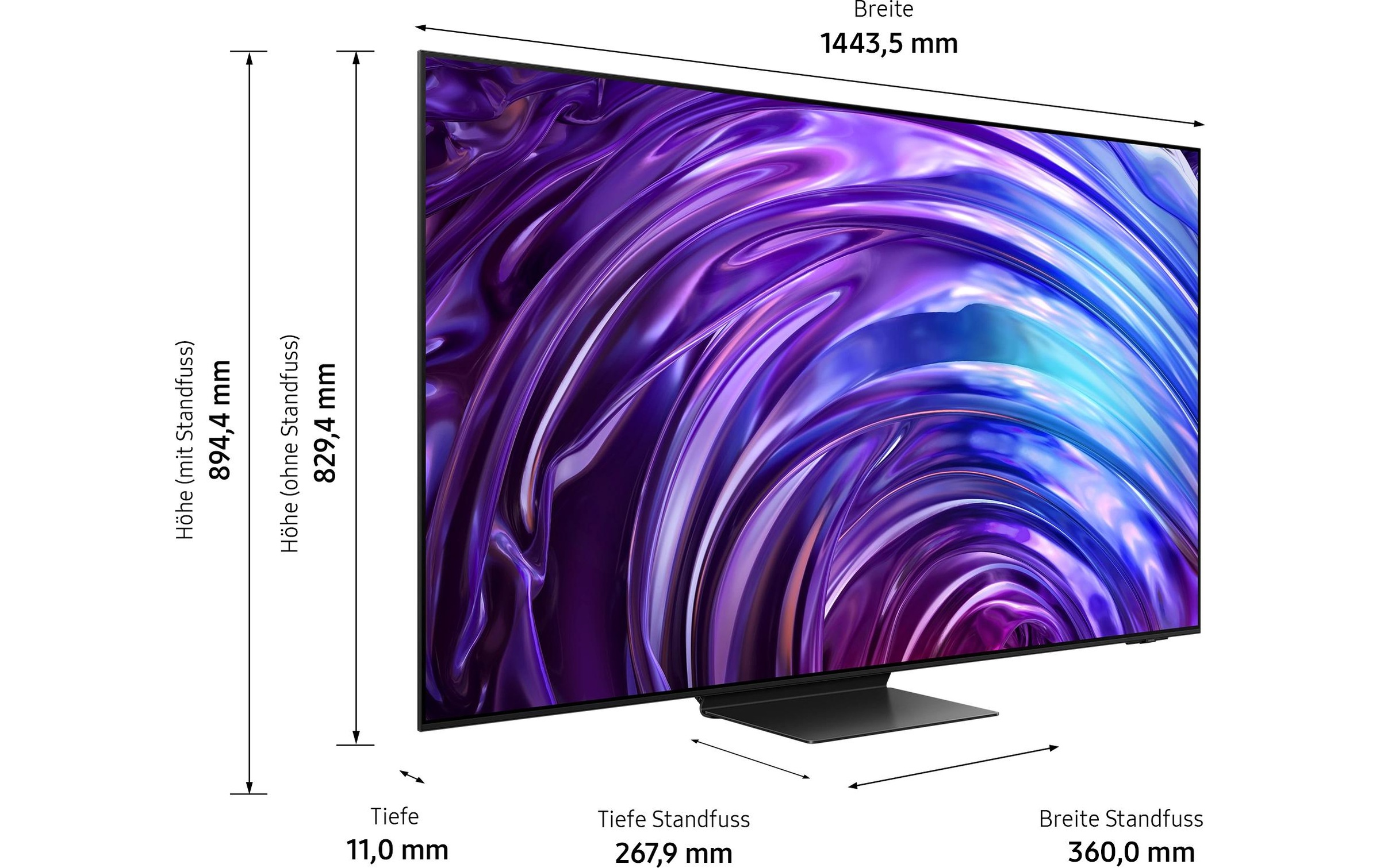 Samsung QLED-Fernseher »QE65S95D ATXZU 65«, 4K Ultra HD