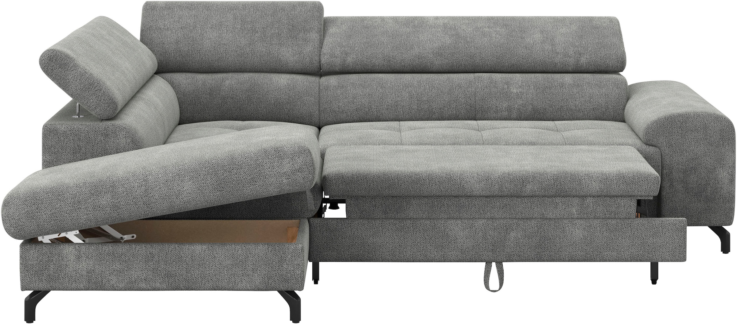 COTTA Ecksofa »Aura L-Form«, mit Schlaffunktion, Bettkasten und Kopfteilverstellung