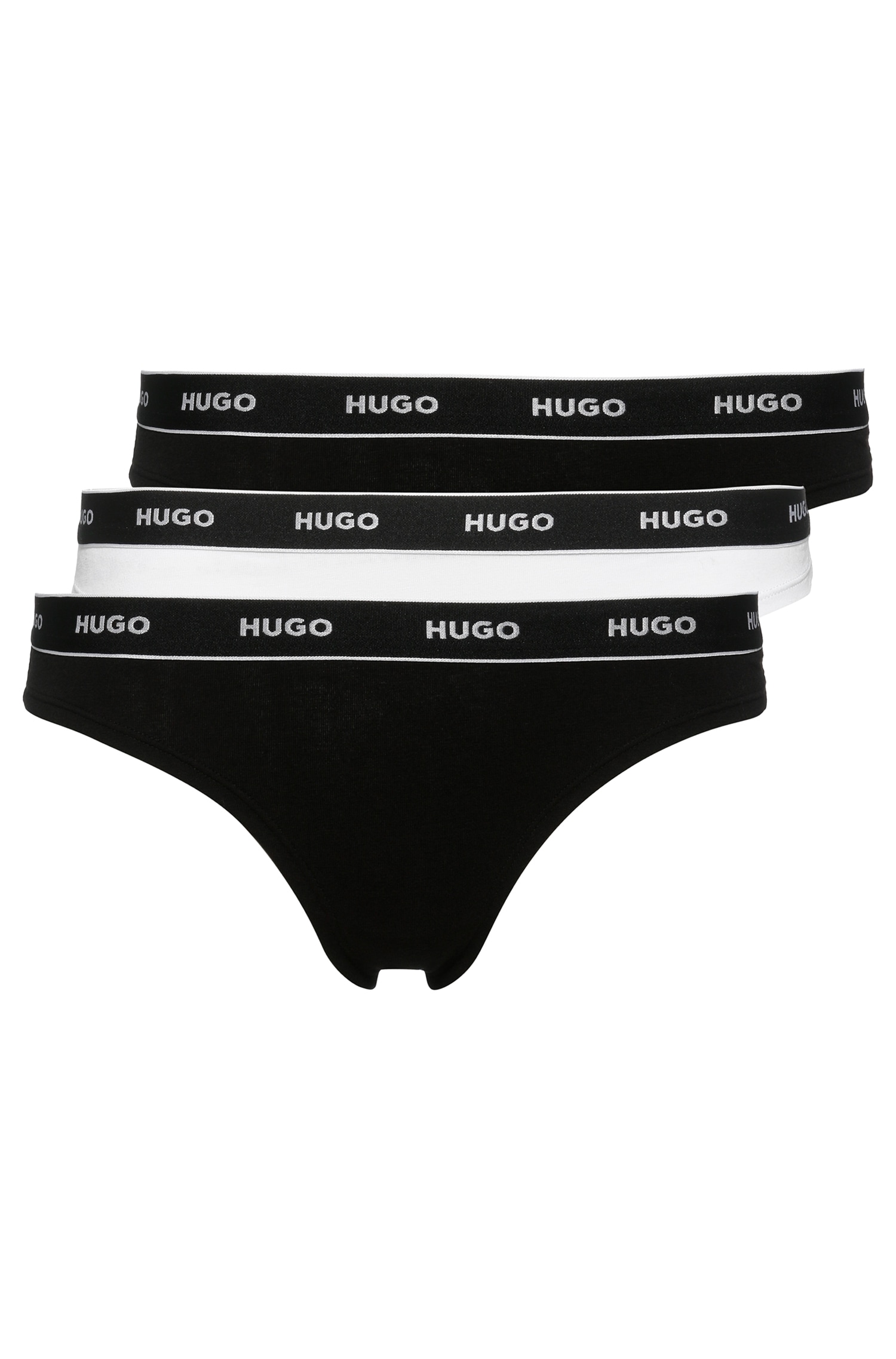 HUGO Underwear String »TRIPLET THONG STRIPE« 3 Stk. mit HUGO Logo-Elastikbund