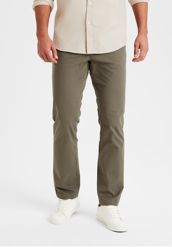 Chinohose »Straight-fit«, Lang, Chino mit normaler Leibhöhe aus elastischer...