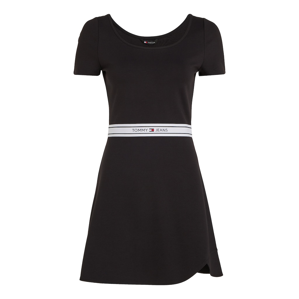Tommy Jeans Blusenkleid »TJW LOGO TAPE FIT & FLARE EXT«, mit Tommy Jeans Flagge