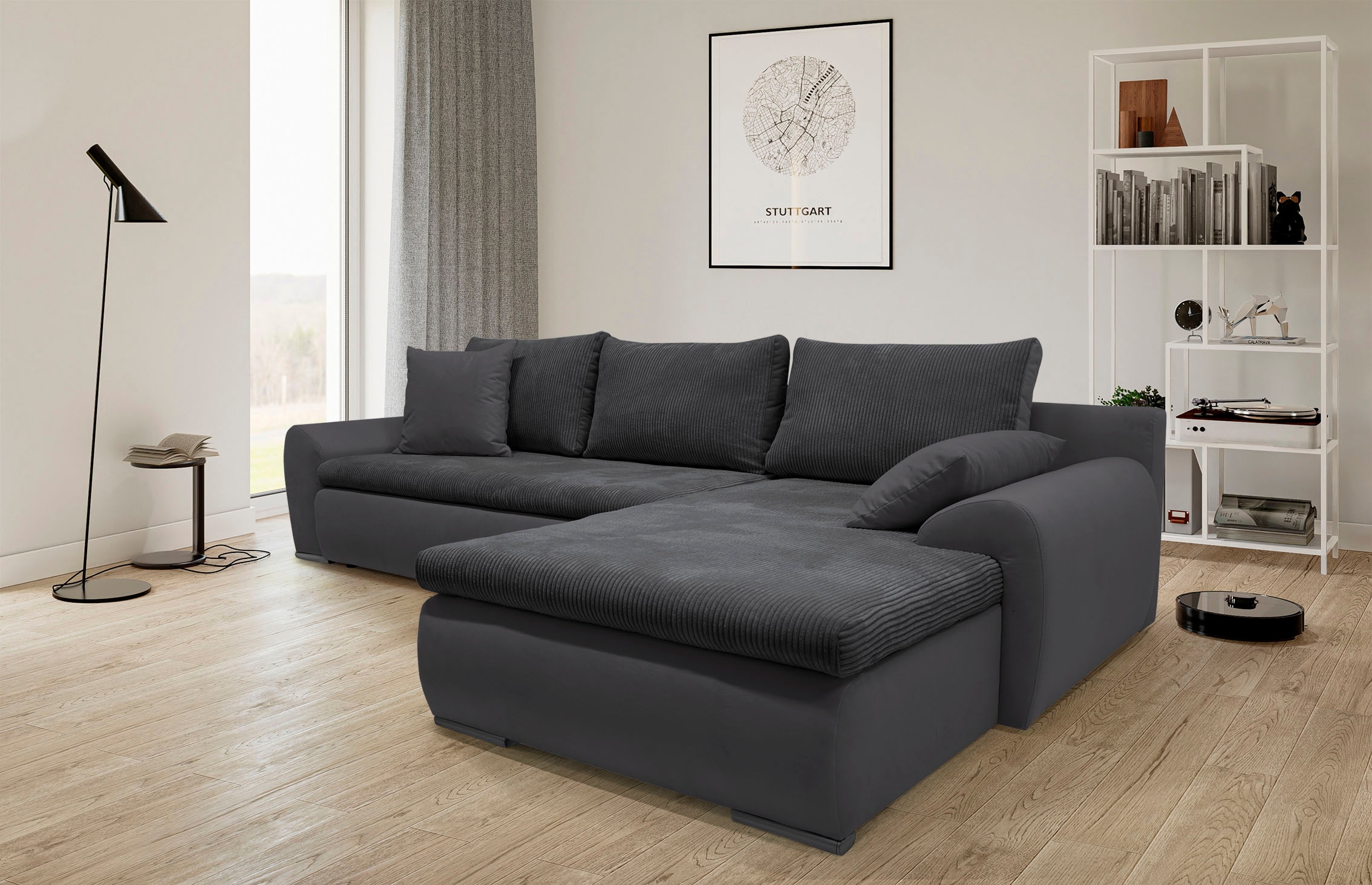 Home affaire Ecksofa Win L-Form, wahlweise mit Bettfunktion und Bettkasten