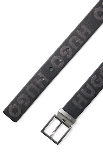 mit Logoschlaufe HUGO Ledergürtel Jelmoli-Versand HUGO kaufen »Giupi-LOGO_Or35_ps«, und online | Logodruck