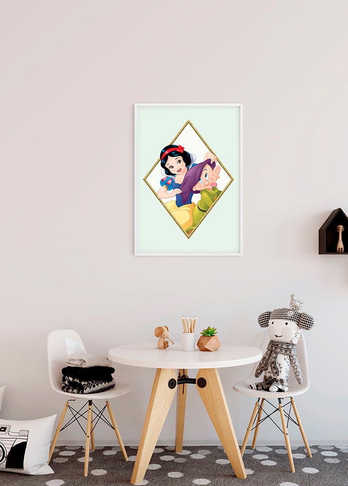 Komar Bild »Snow White & Dopey«, Disney, (1 St.), Wandbild zur Dekoration im Kinderzimmer - ohne Rahmen