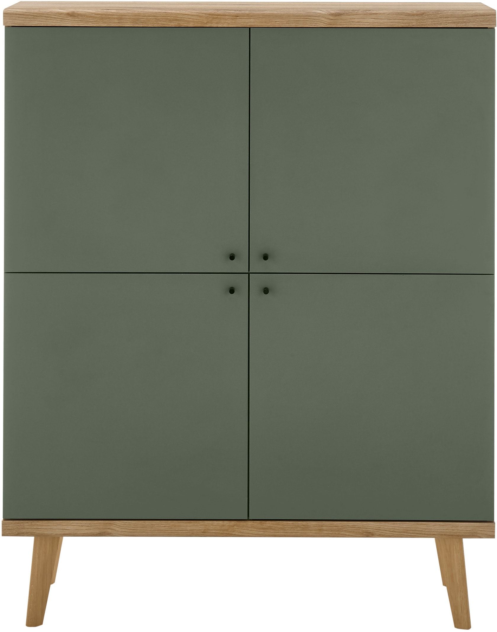 INOSIGN Highboard »MAVAS«, in moderner Trendfarbe, Griffe aus Metall (Schwarz), Höhe 134 cm