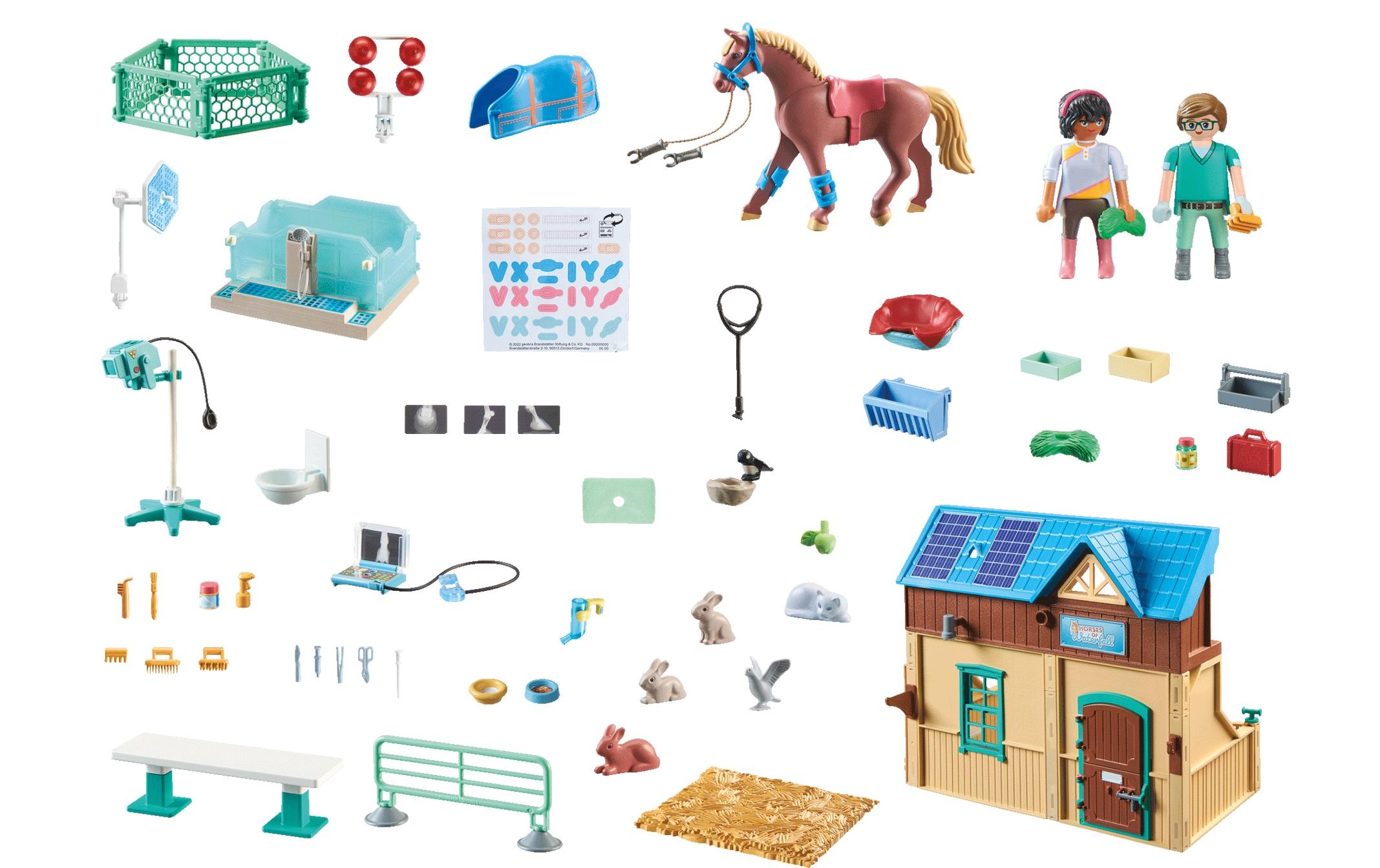 Playmobil® Spielbausteine »Horses of Waterfall Reittherapie & Tierarztpraxis 71352«, (164 St.)