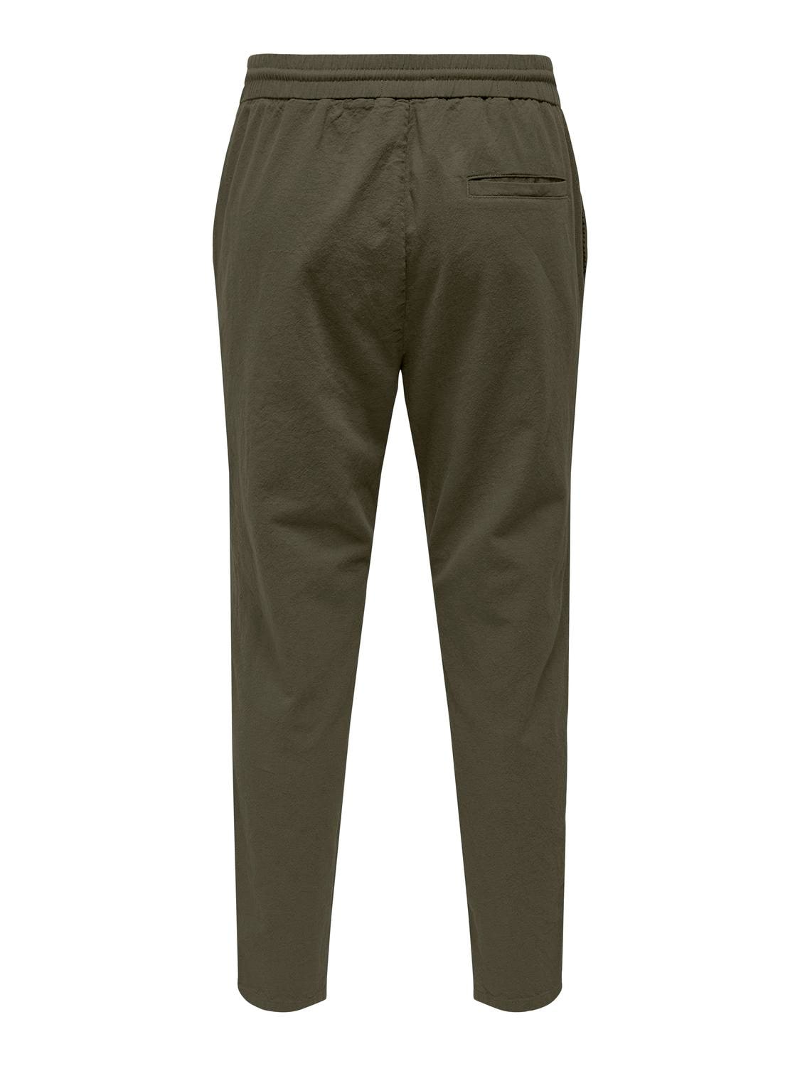 ONLY & SONS Stoffhose »ONSLINUS CROP 0007 COT LIN PNT NOOS«, mit Leinen