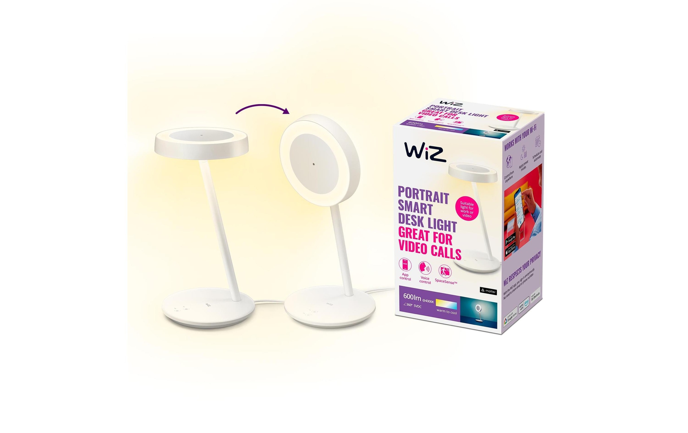 WiZ LED Tischleuchte »Portrait 10W«