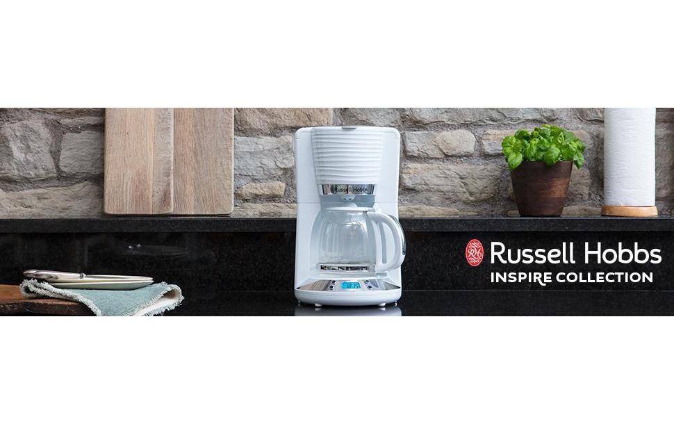 ➥ RUSSELL HOBBS Filterkaffeemaschine bestellen »Inspire Jelmoli-Versand 1,25 l jetzt 24390-56«, Kaffeekanne 