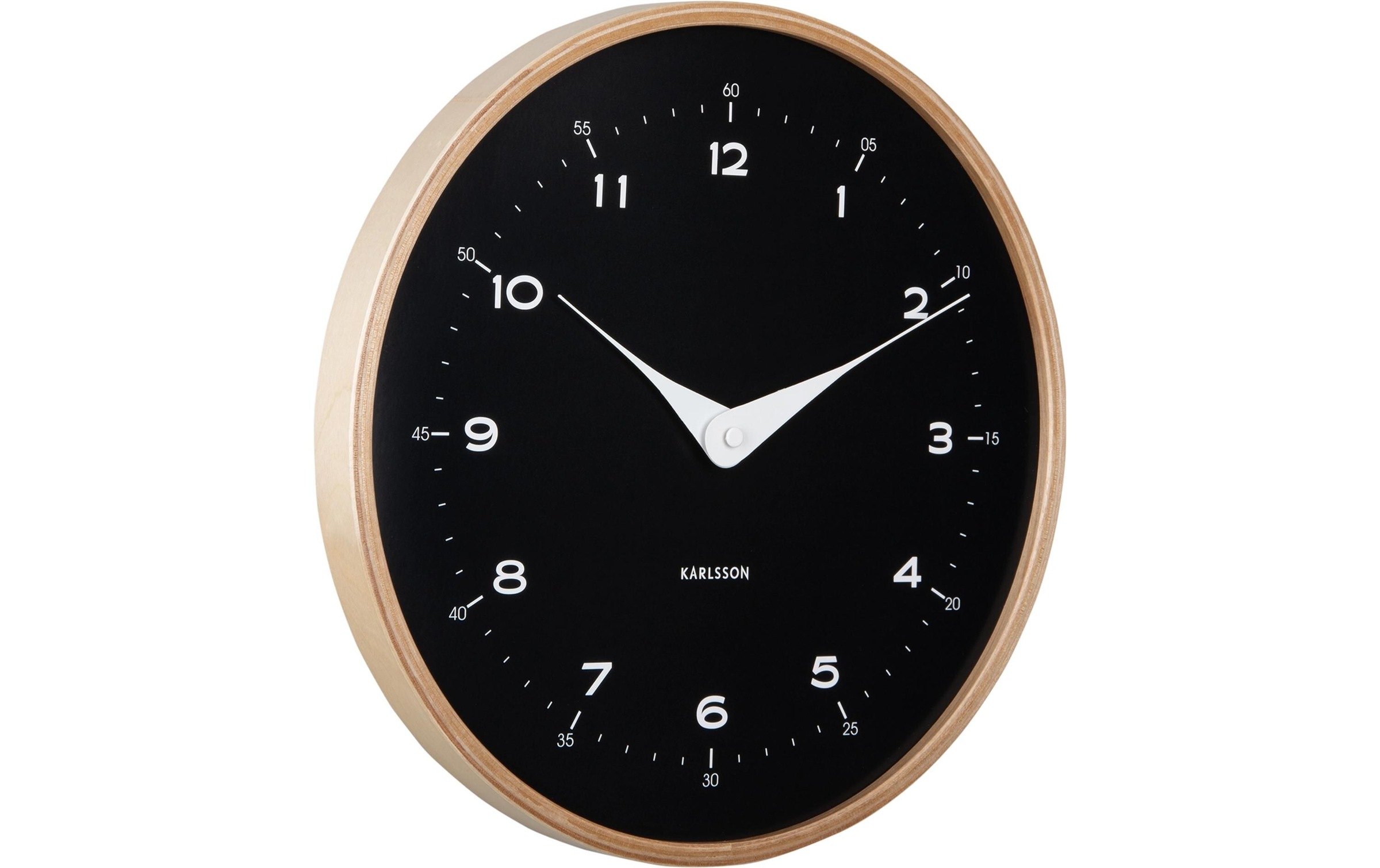 Karlsson Wanduhr »Osado Dome 30 cm, Schwarz«