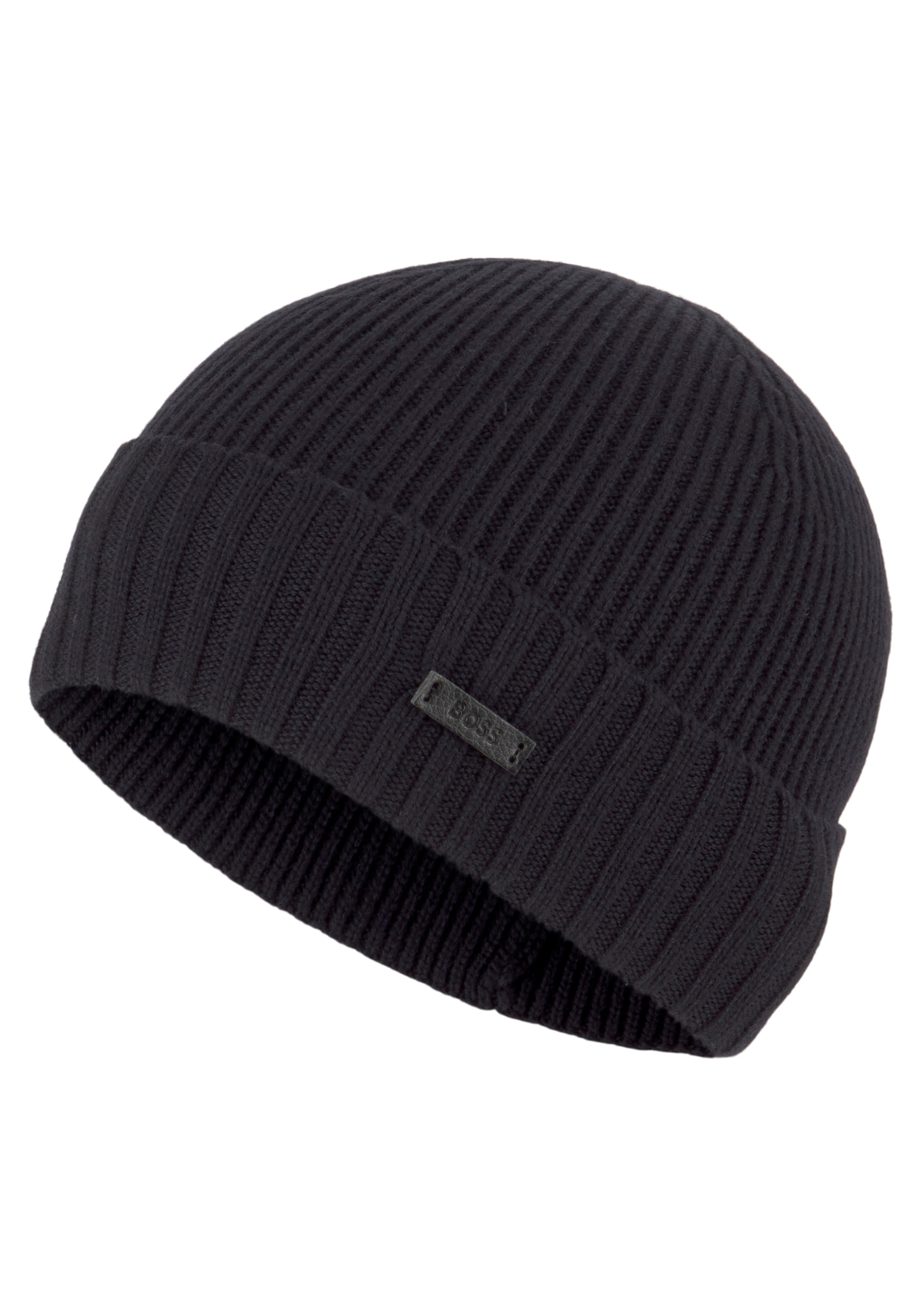 BOSS Beanie »Fati« aus Rippenstrick