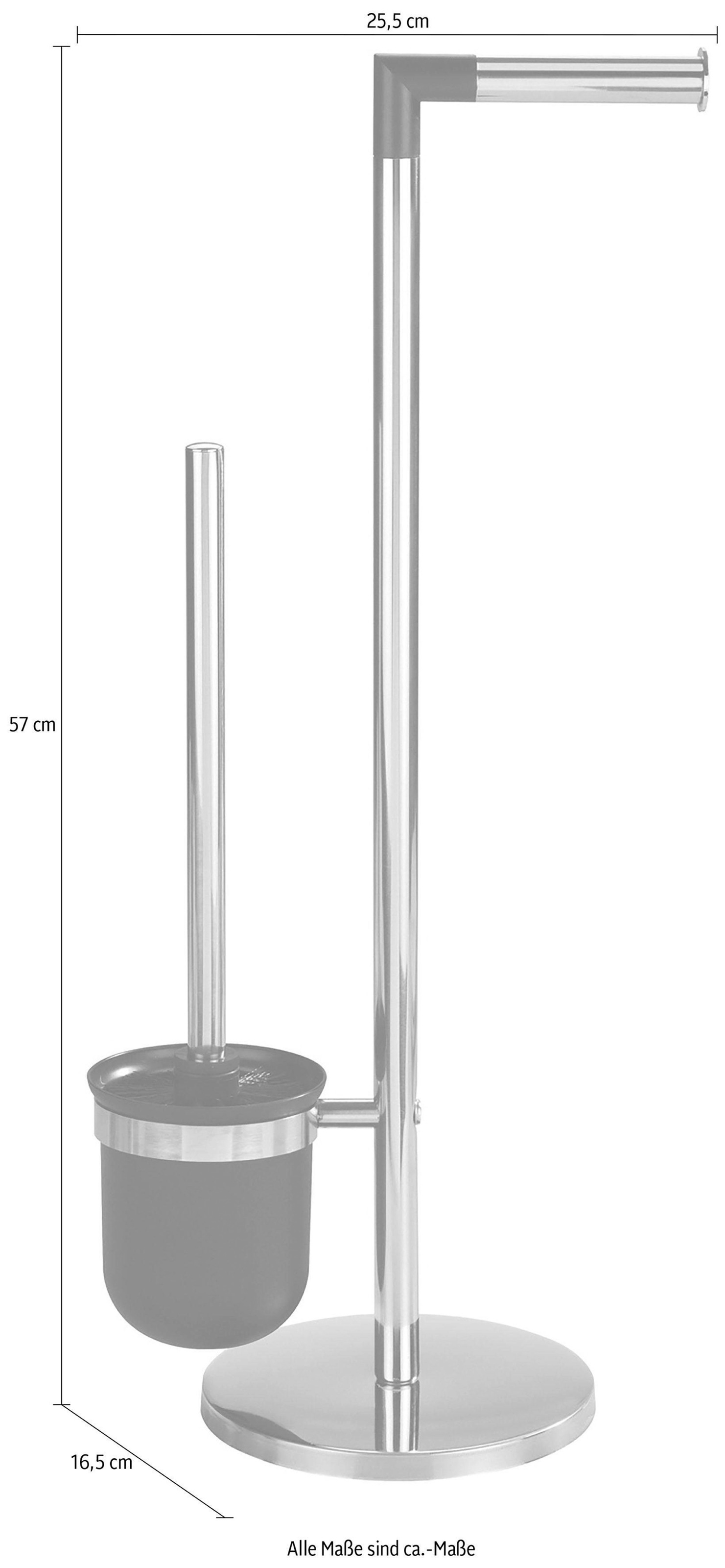 WENKO WC-Garnitur »Parus«, aus Edelstahl-Kunststoff, Stand WC-Garnitur