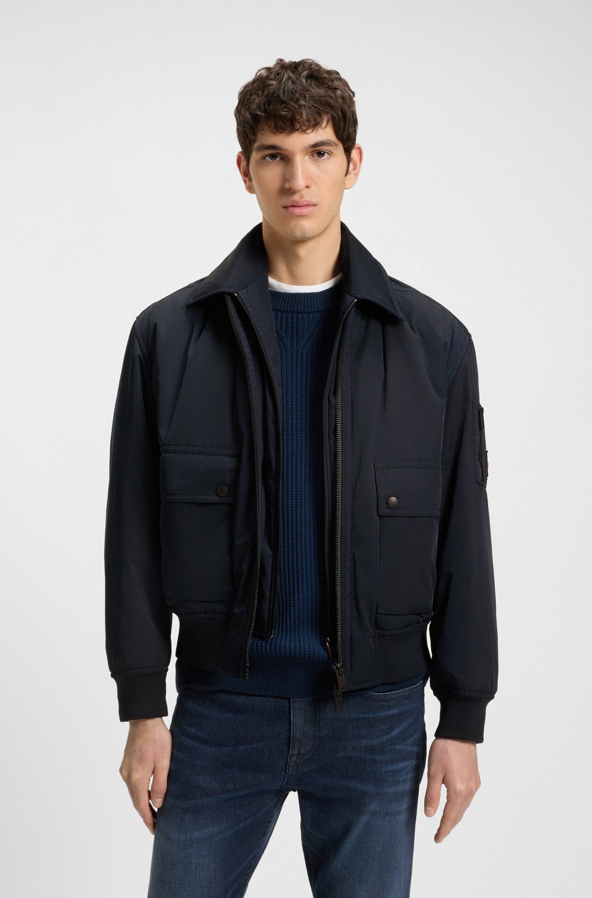 BOSS ORANGE Blouson »Oking« mit abnehmbarem Kragen