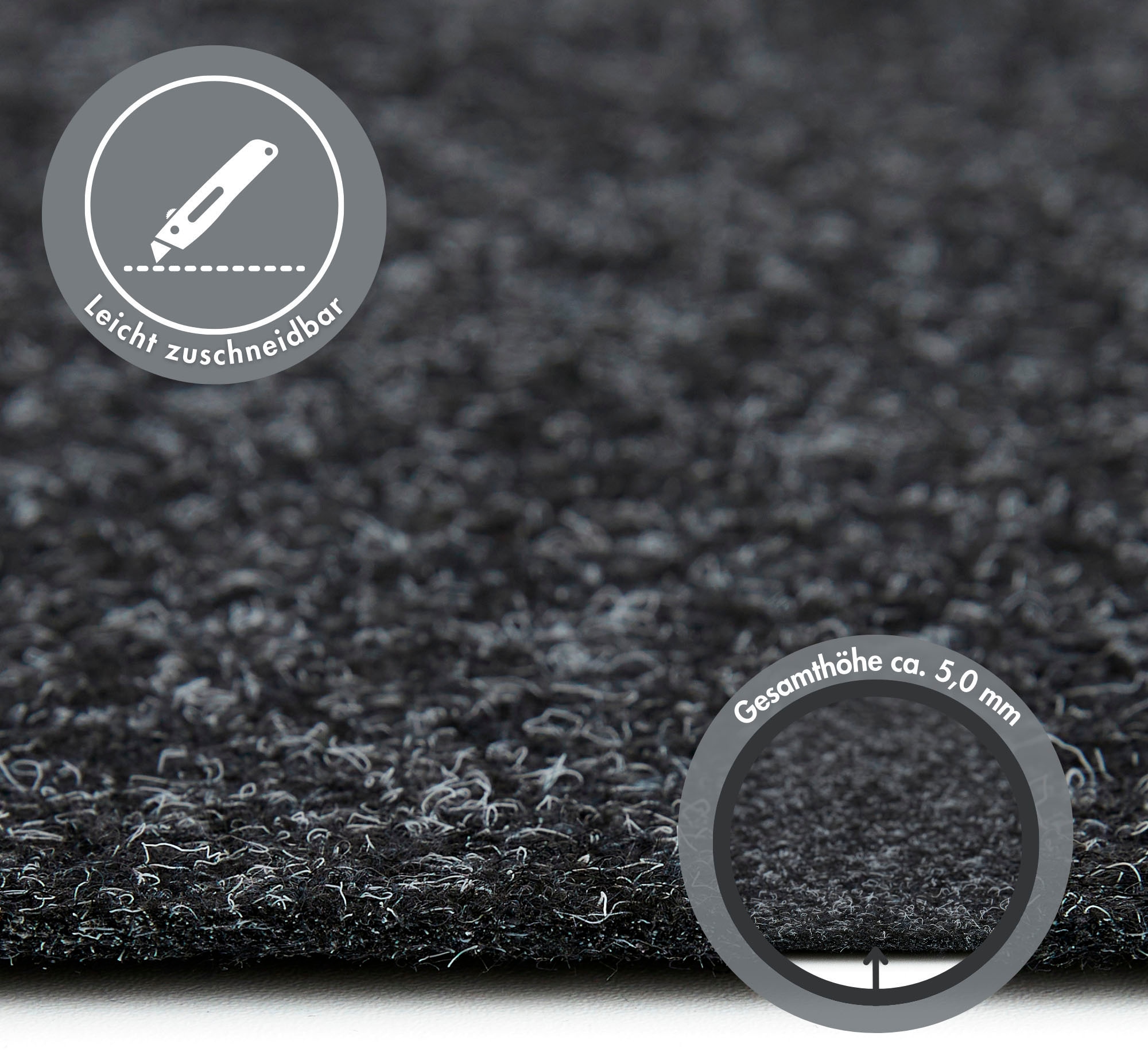 Andiamo Teppichboden »Invita, Nadelvlies, Made in Belgium«, rechteckig, 5 mm Höhe, melierte Optik, Breite 200 cm oder 400 cm, robust & strapazierfähig