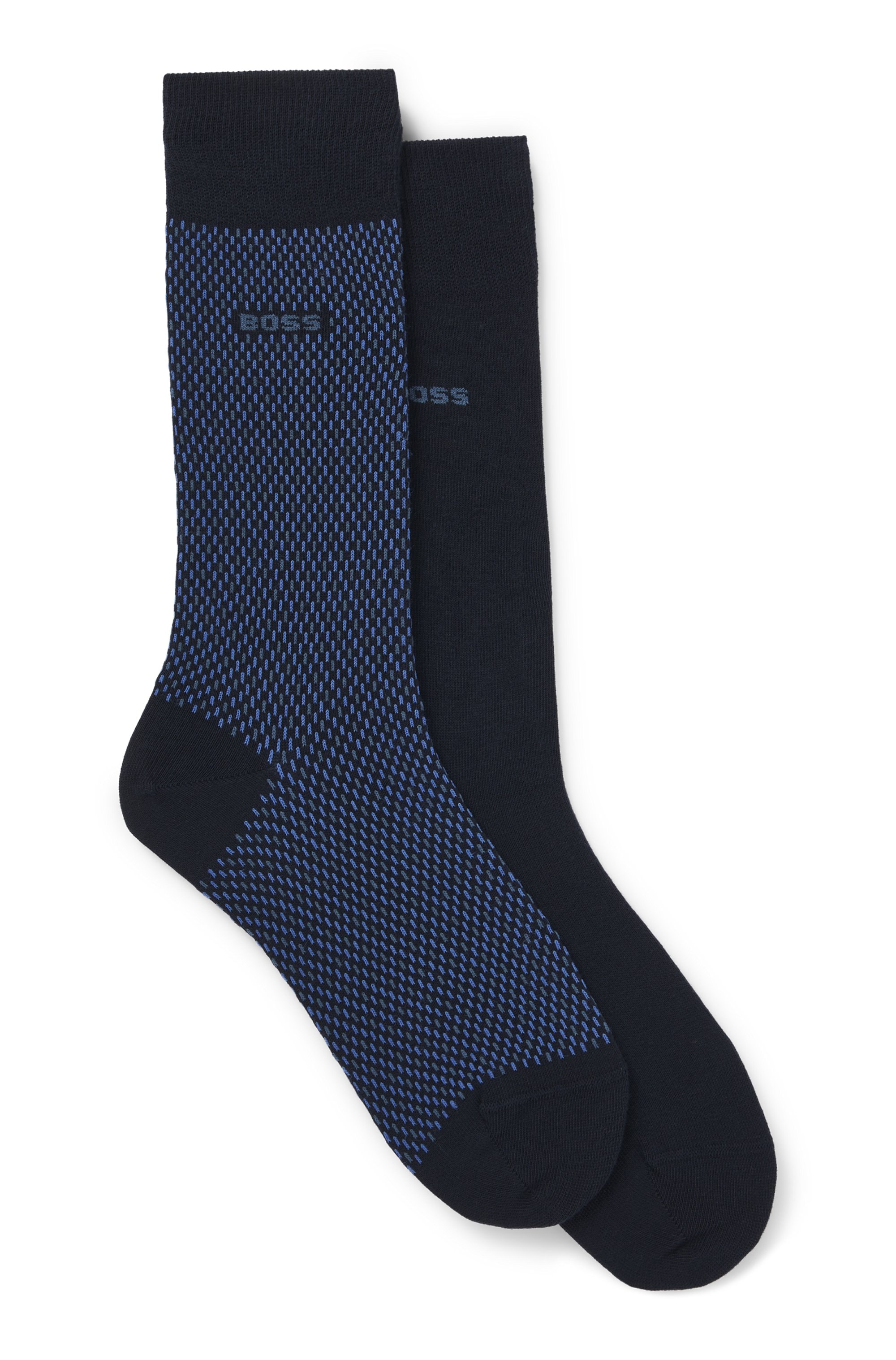 BOSS Socken »2P RS Minipattern CC«, (Packung, 2er Pack), mit BOSS Schriftzug