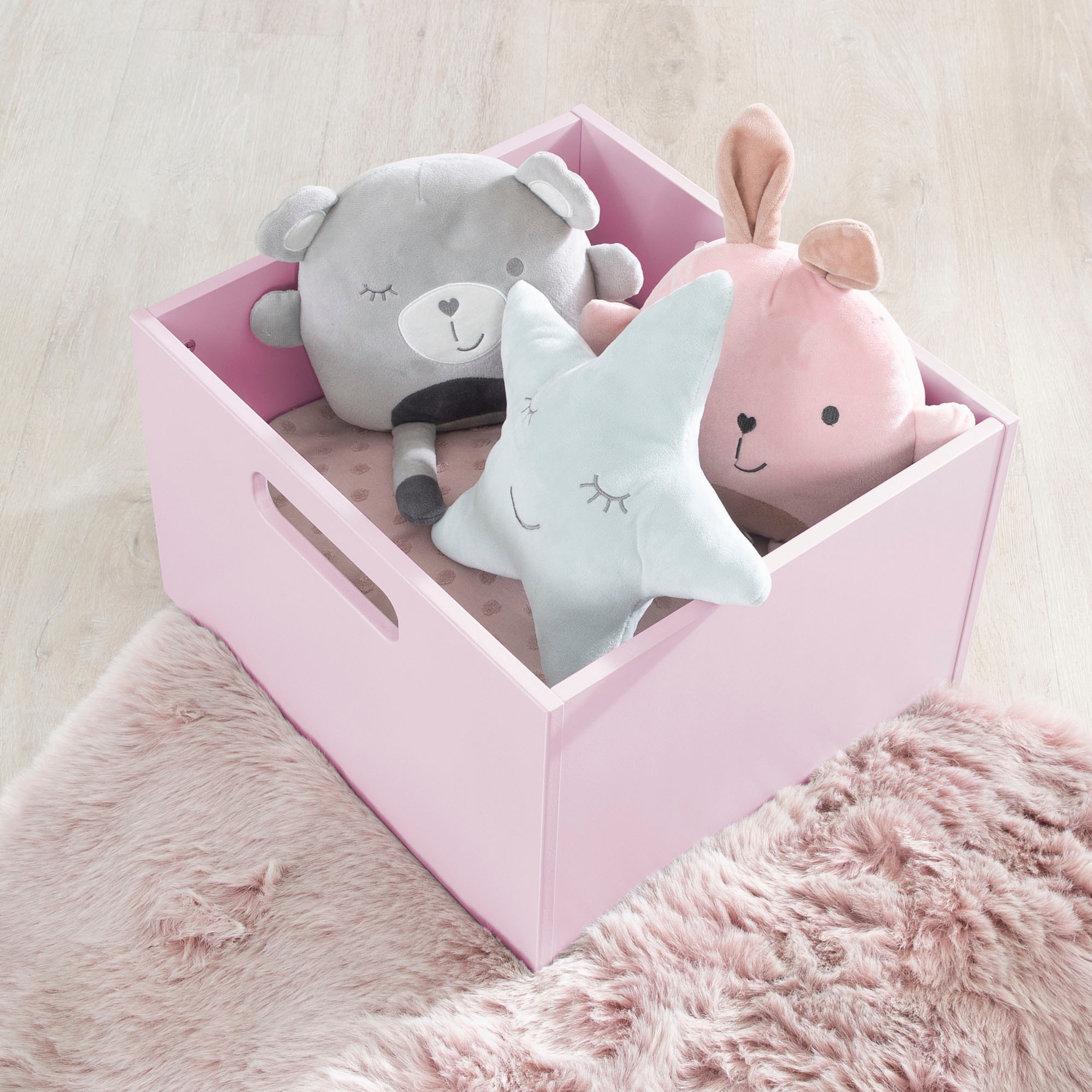 roba® Aufbewahrungsbox »rosa«, aus Holz; Organizer für Spielzeug