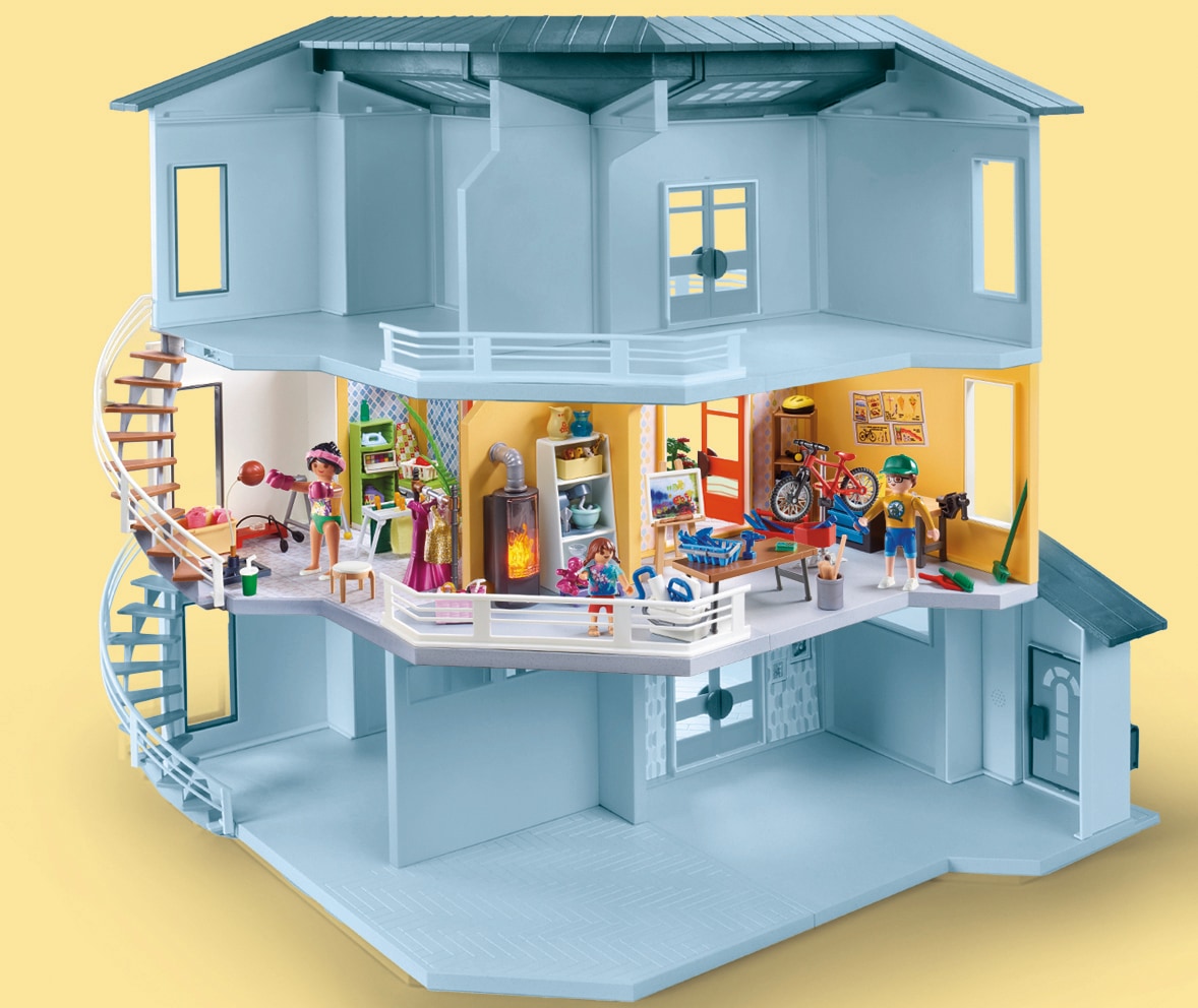 Playmobil® Konstruktions-Spielset »Etagenerweiterung Wohnhaus (70986), City Life«, (258 St.), mit Licht, Made in Germany