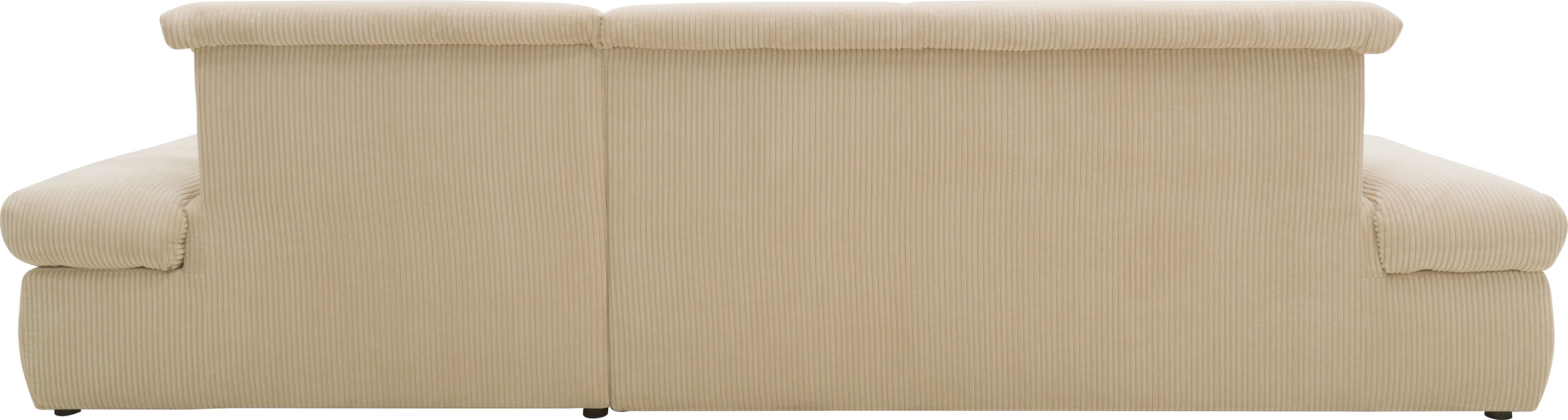 DOMO collection Ecksofa »Moric Luxus - B/T/H 300/172/80 cm, XXL-Format«, L-Form, 140kg Belastung/Sitz, Cord, creme