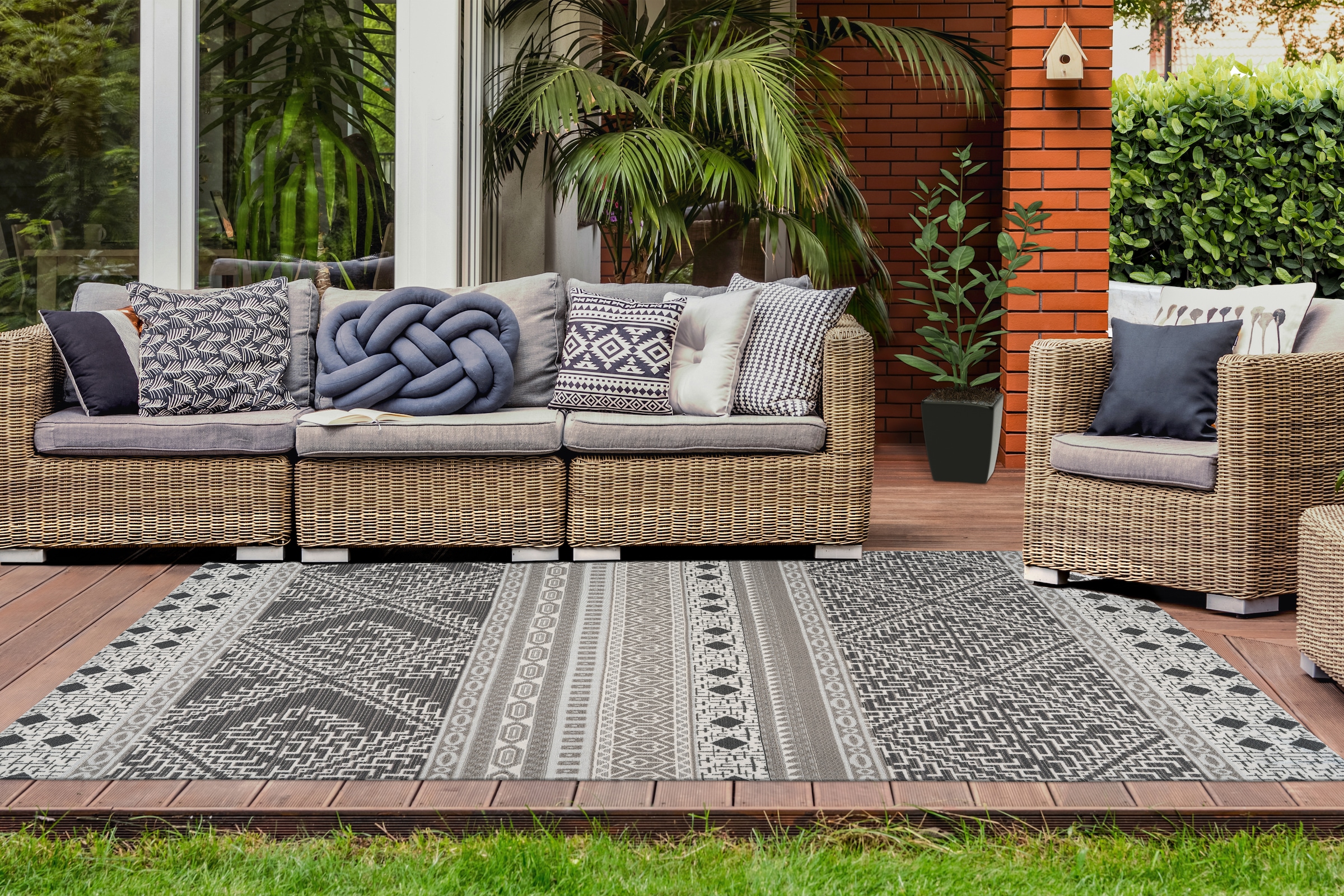 Arte Espina Teppich »Yoga 200«, rechteckig, 10 mm Höhe, Teppich für Indoor & Outdoor, Fussbodenheizung geeignet, Pflegeleicht